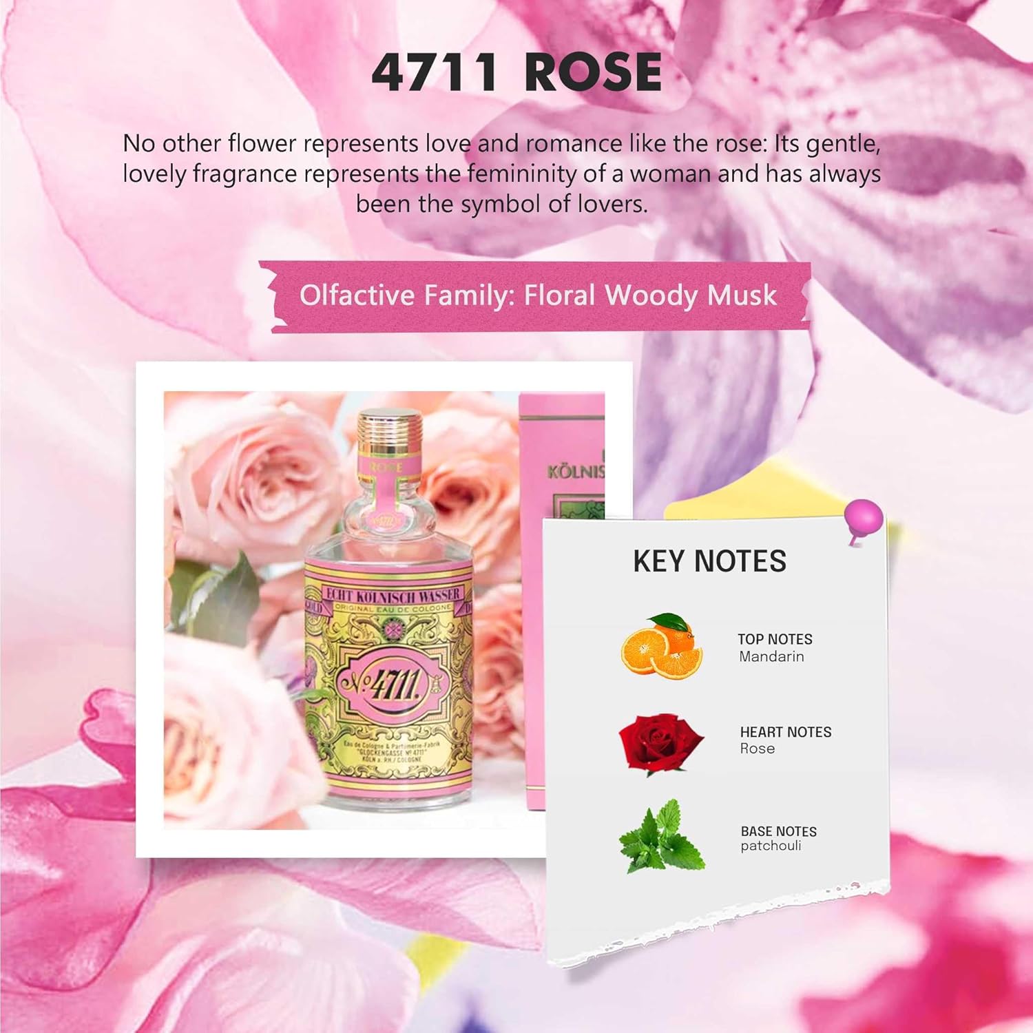 4711 Collection Florale Eau de Cologne Rose 100 ml – Image 7