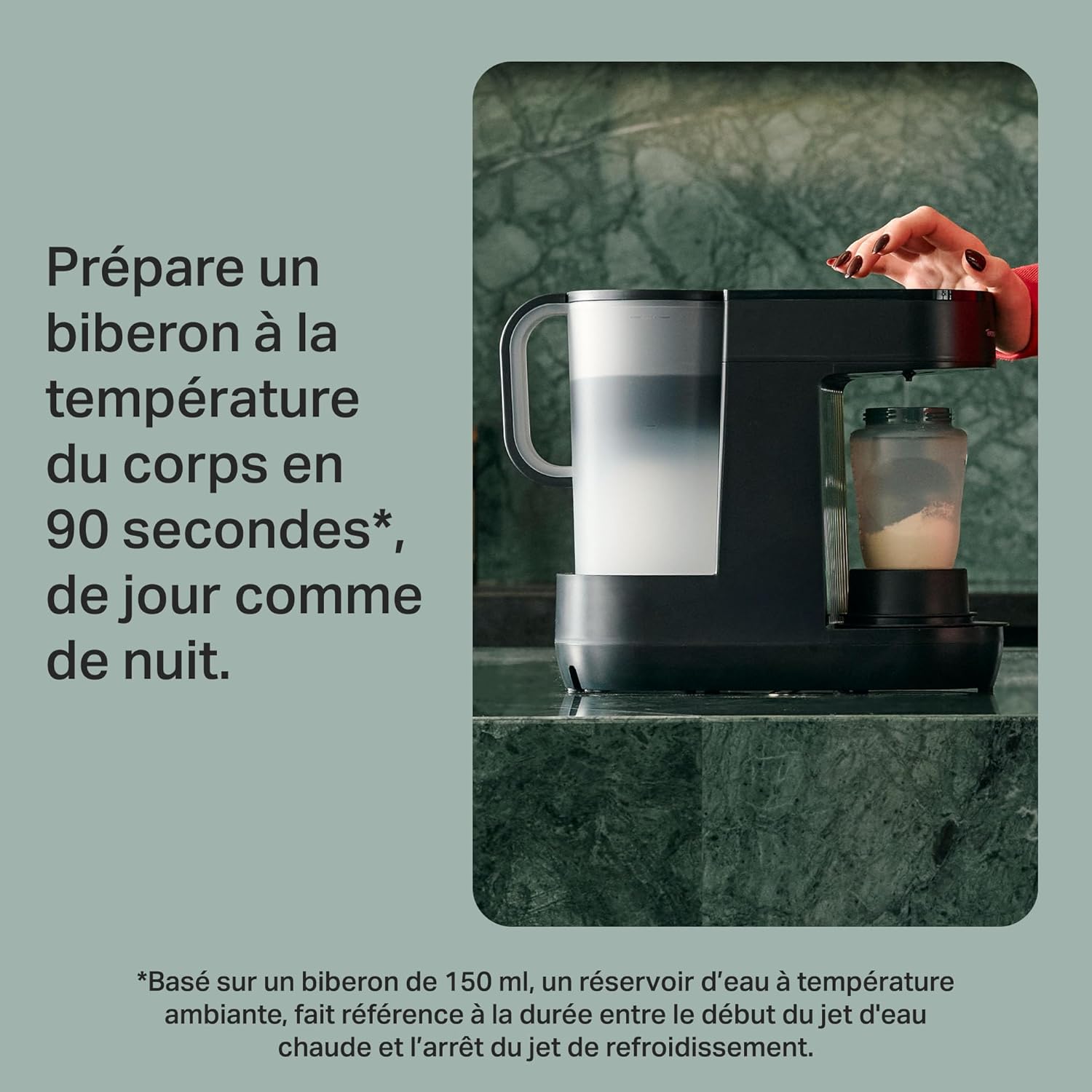 Tommee Tippee Perfect Prep, fabricant de biberons, prépare un biberon de lait pour bébé en 90 secondes*, de jour comme de nuit, avec filtre à eau antibactérien et application connectée – Image 4