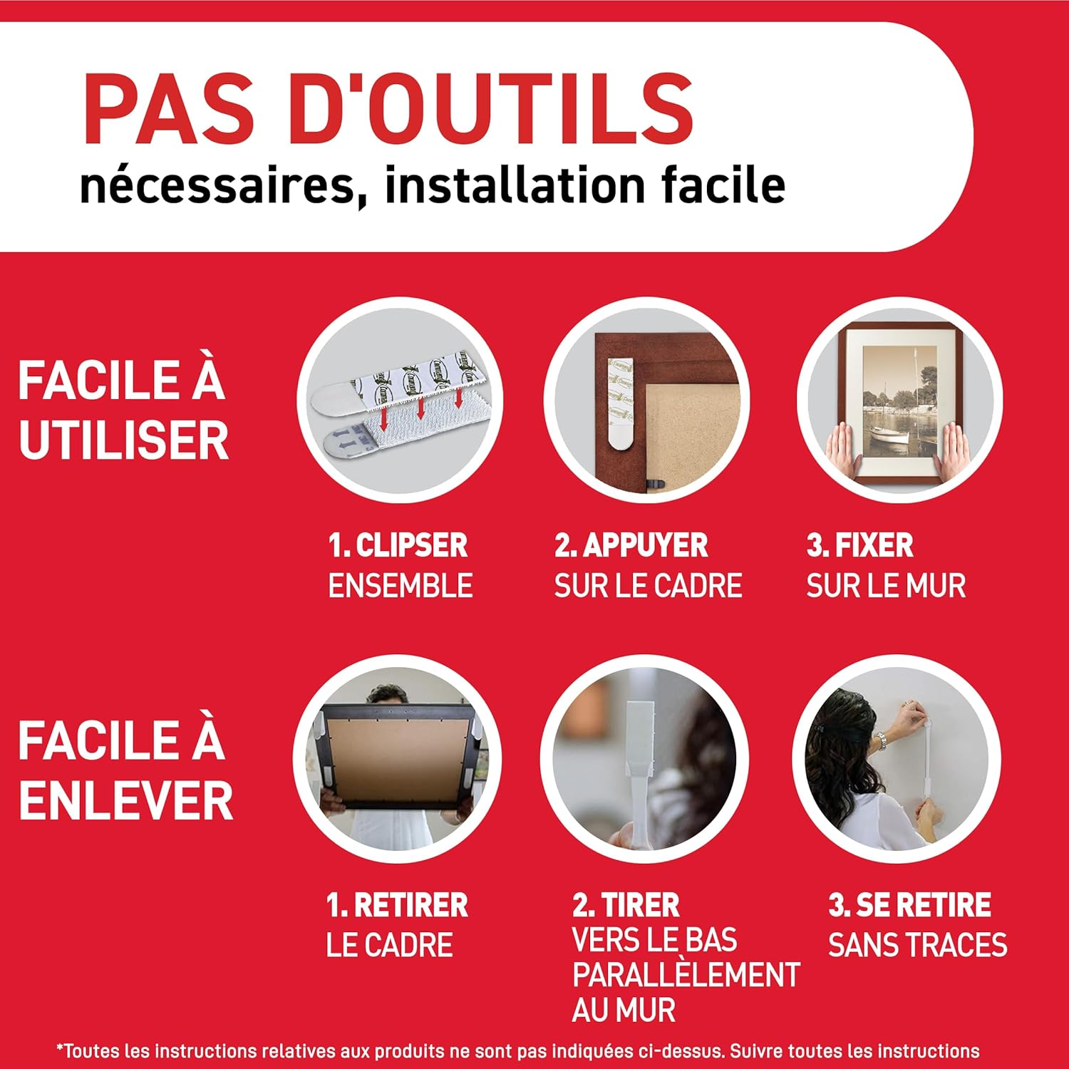 Crochets pour cadres Command pour cadres fins, blancs, 14 paires (28 languettes) – Fixation sans dommage – Image 8