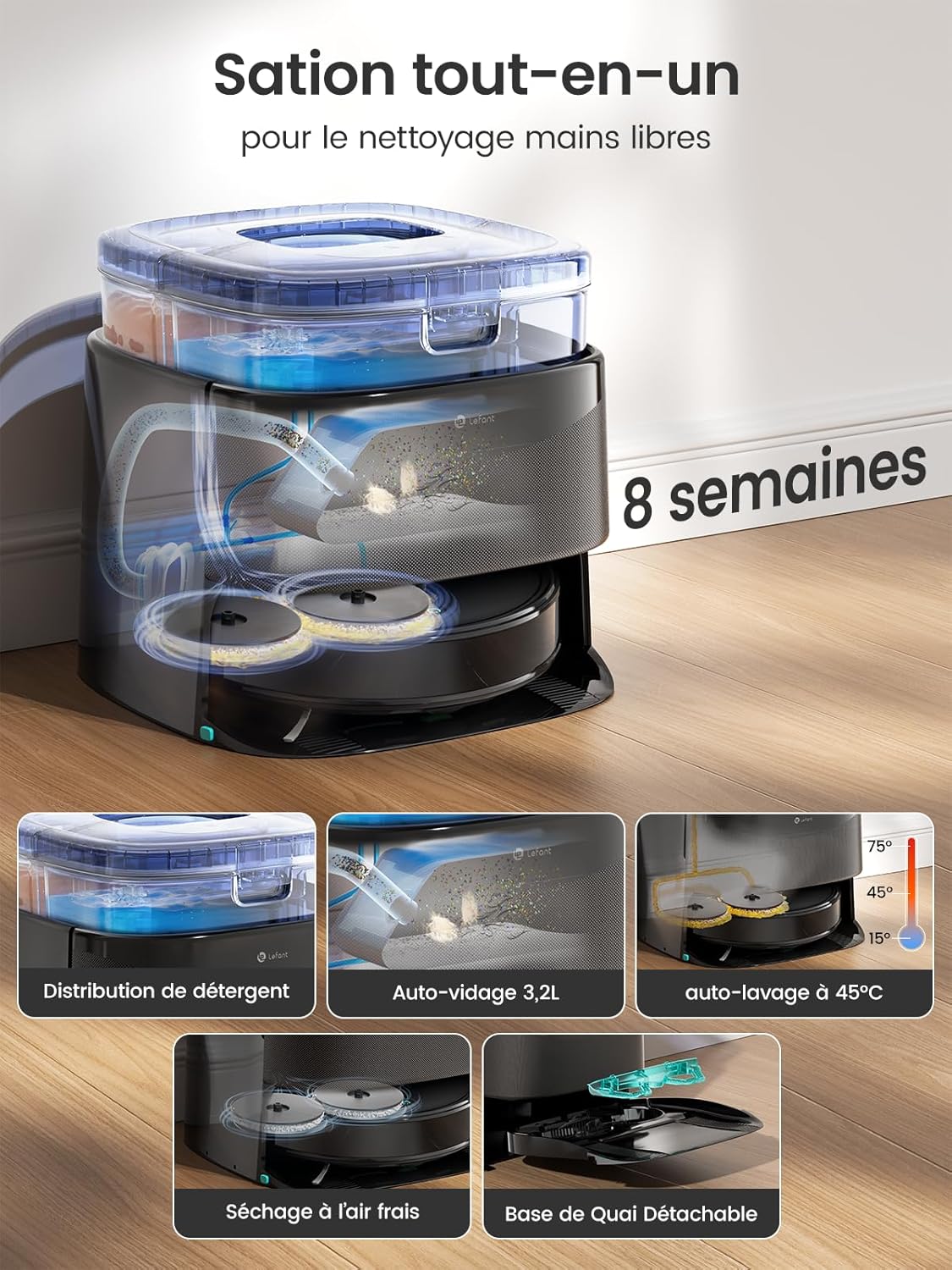 Aspirateur robot Leftant M3 Max-B – Image 3