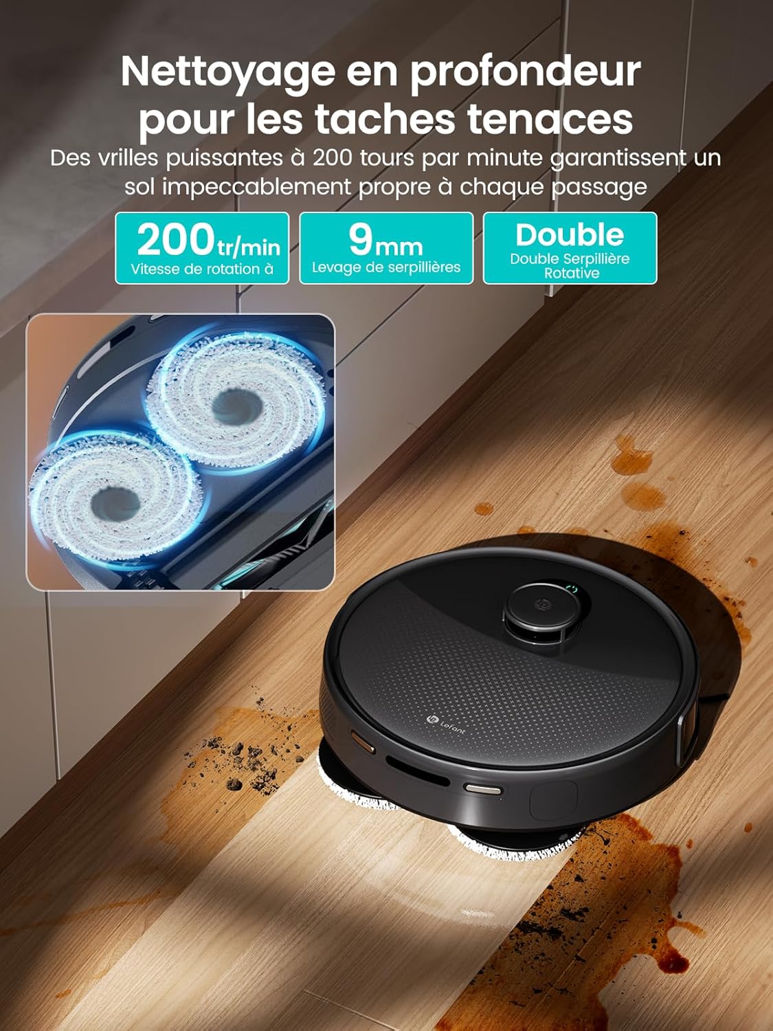 Aspirateur robot Leftant M3 Max-B – Image 7