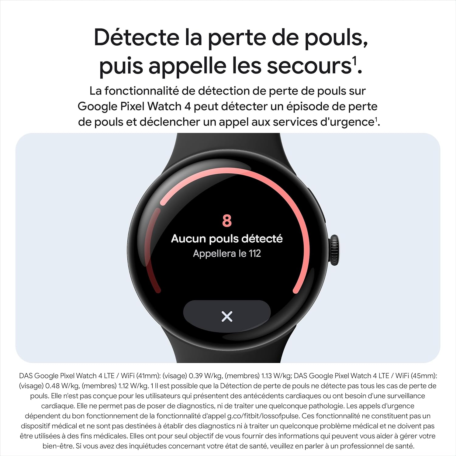 Google Pixel Watch 4 (41 mm) - Montre intelligente Android, suivi complet des données de santé et de remise en forme - Boîtier en aluminium noir mat - Bracelet sport noir volcanique - LTE – Image 10