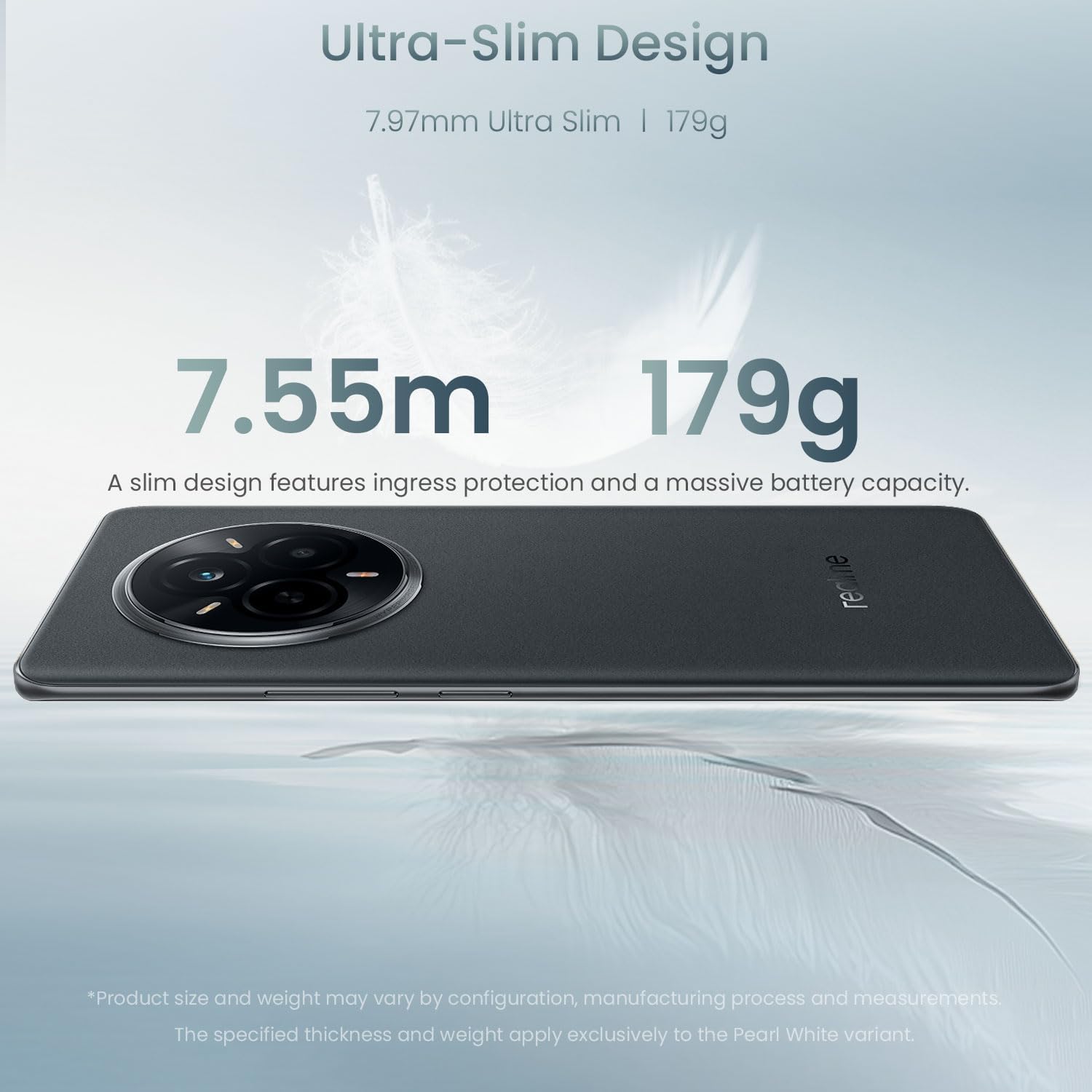 Smartphone Realme 14 Pro 5G 8+256 Go, gris, écran incurvé de 6,72 pouces, écran 120 Hz, SuperVOOC 45 W, batterie 5260 mAh, appareil photo 50 MP, Dimensity 7300 Energy, IP69 – Image 9
