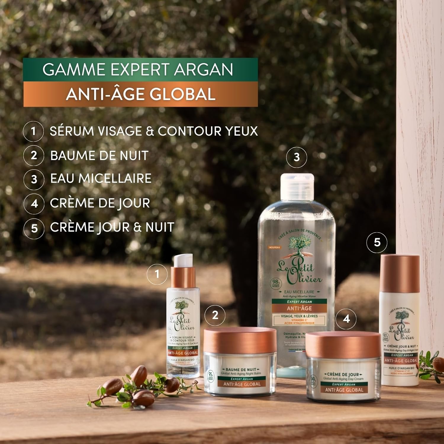 LE PETIT OLIVIER - Crème Anti-Âge Jour & Nuit - Huile d'Argan, Vitamine C & Acide Hyaluronique - Repulpe et éclaircit - Tous types de peaux - 97% d'origine naturelle - Fabriquée en France - 50 ml – Image 8