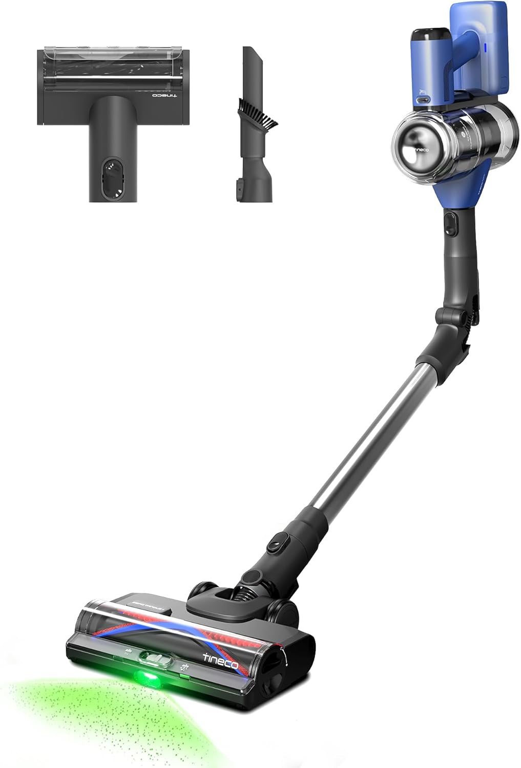 Aspirateur vadrouille sans fil Tineco Pure One S50 Pro, aspirateur 200 AW, autonomie de 95 min, brosse anti-écheveau, tube pliable à 180°, éclairage LED vert à 120°, élimine facilement les gros débris – Image 2