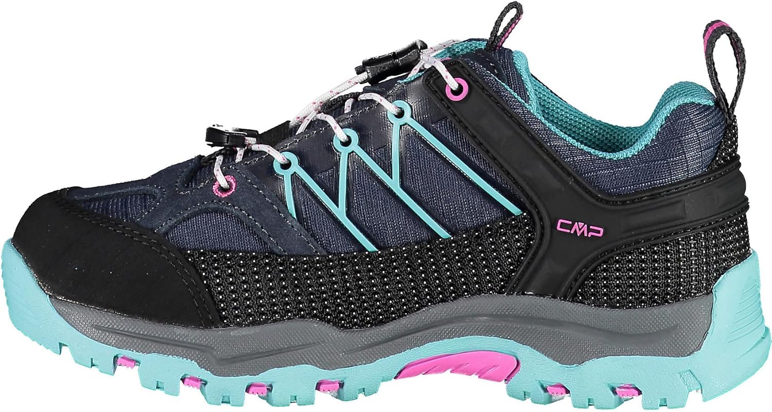 CMP Kids Rigel Low Trekking Shoes WP Chaussures de randonnée unisexes pour enfants, Dark Blue Turquoise B Blue Acqua, 12 UK – Image 2