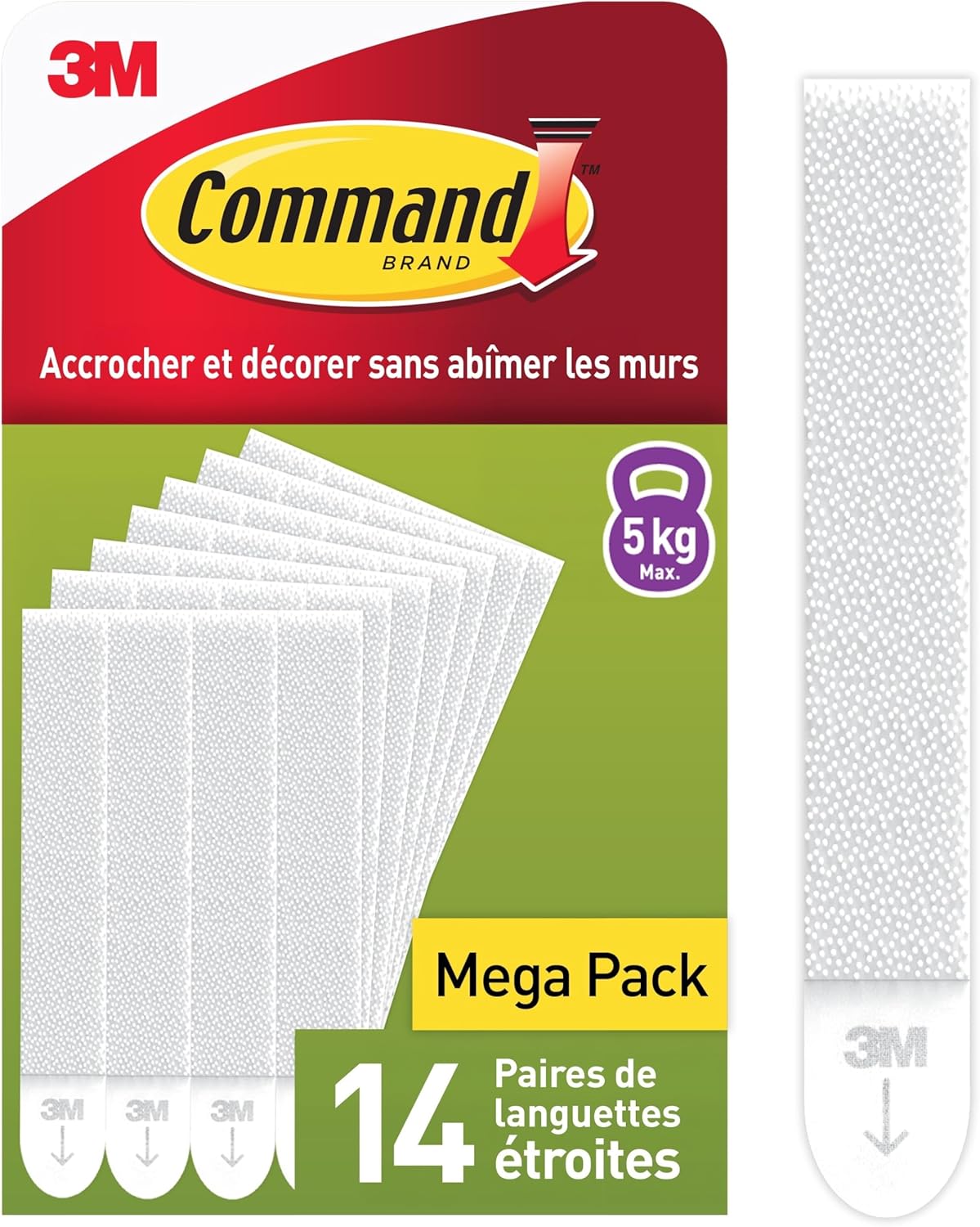 Crochets pour cadres Command pour cadres fins, blancs, 14 paires (28 languettes) – Fixation sans dommage – Image 2