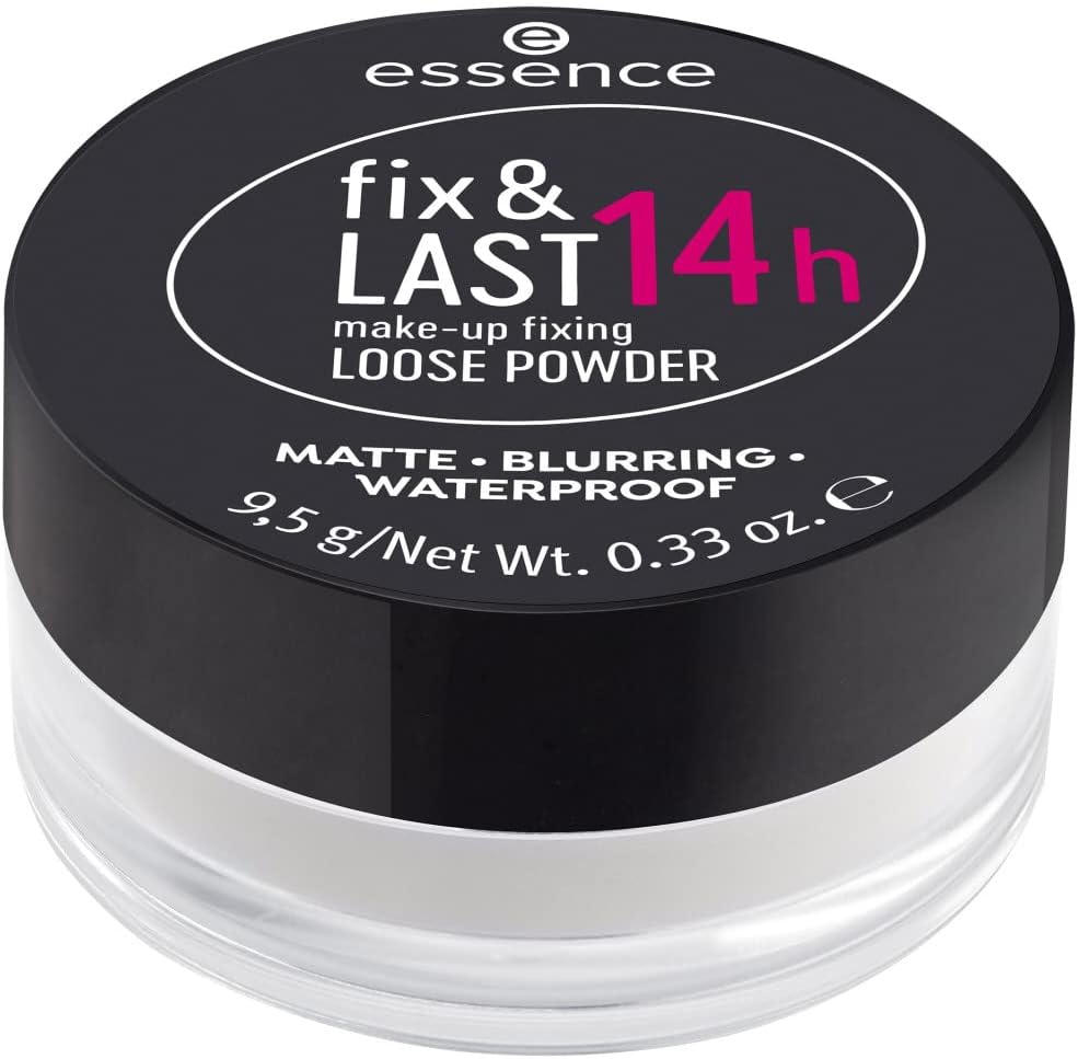 Essence Cosmetics fix et LAST 14h maquillage fixateur LOOSE POWDER poudre libre, longue tenue, fixatrice, contrôle du sébum - contrôle de la brillance, mate (9,5 g) – Image 2