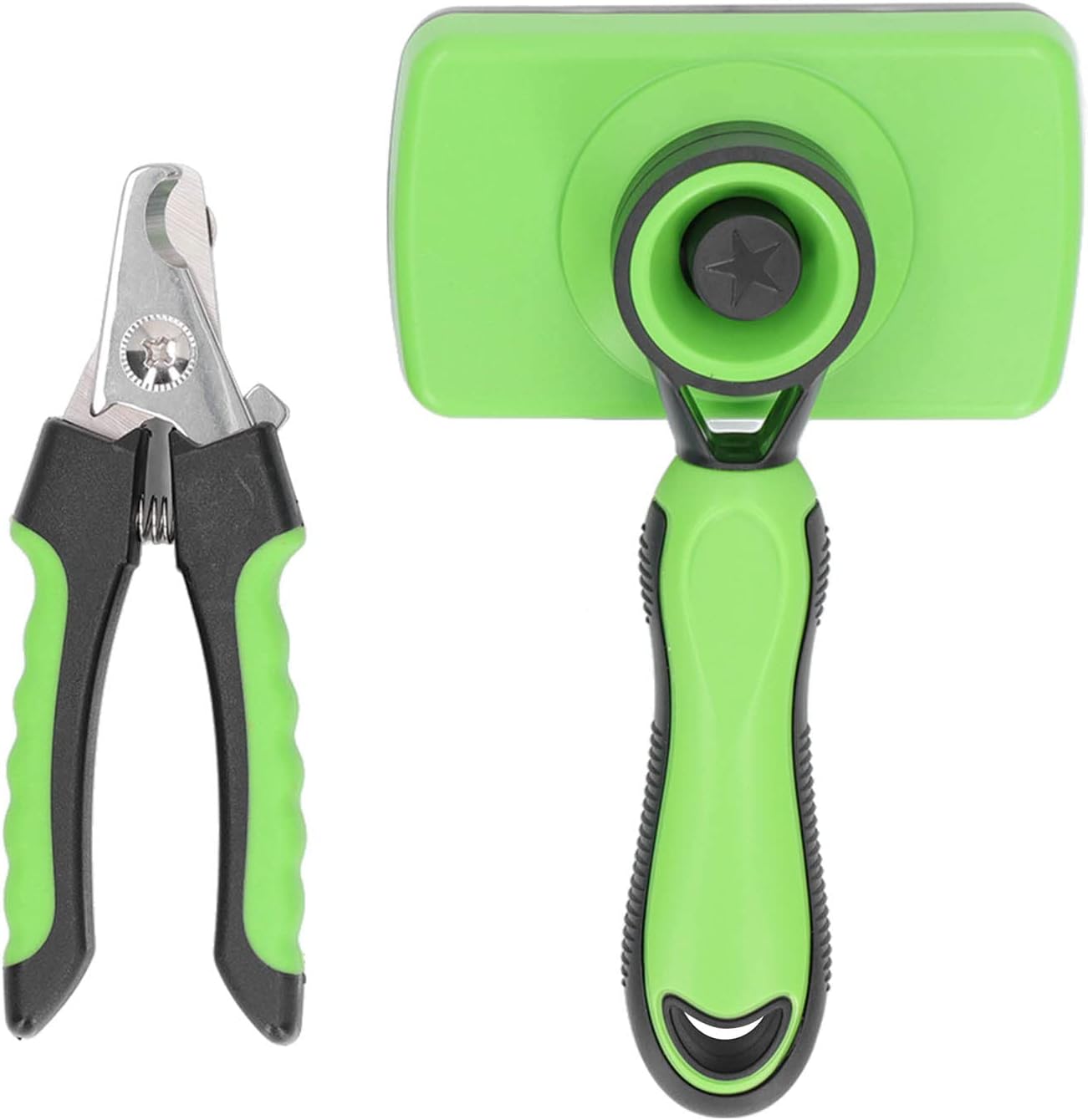 Kit brosse de toilettage et coupe-ongles pour animaux | Pratique – Brosse de soin pour chiens/chats | La brosse de massage en acier inoxydable réduit les pertes de 90 % | Ensemble de toilettage 2 en 1 – Image 2
