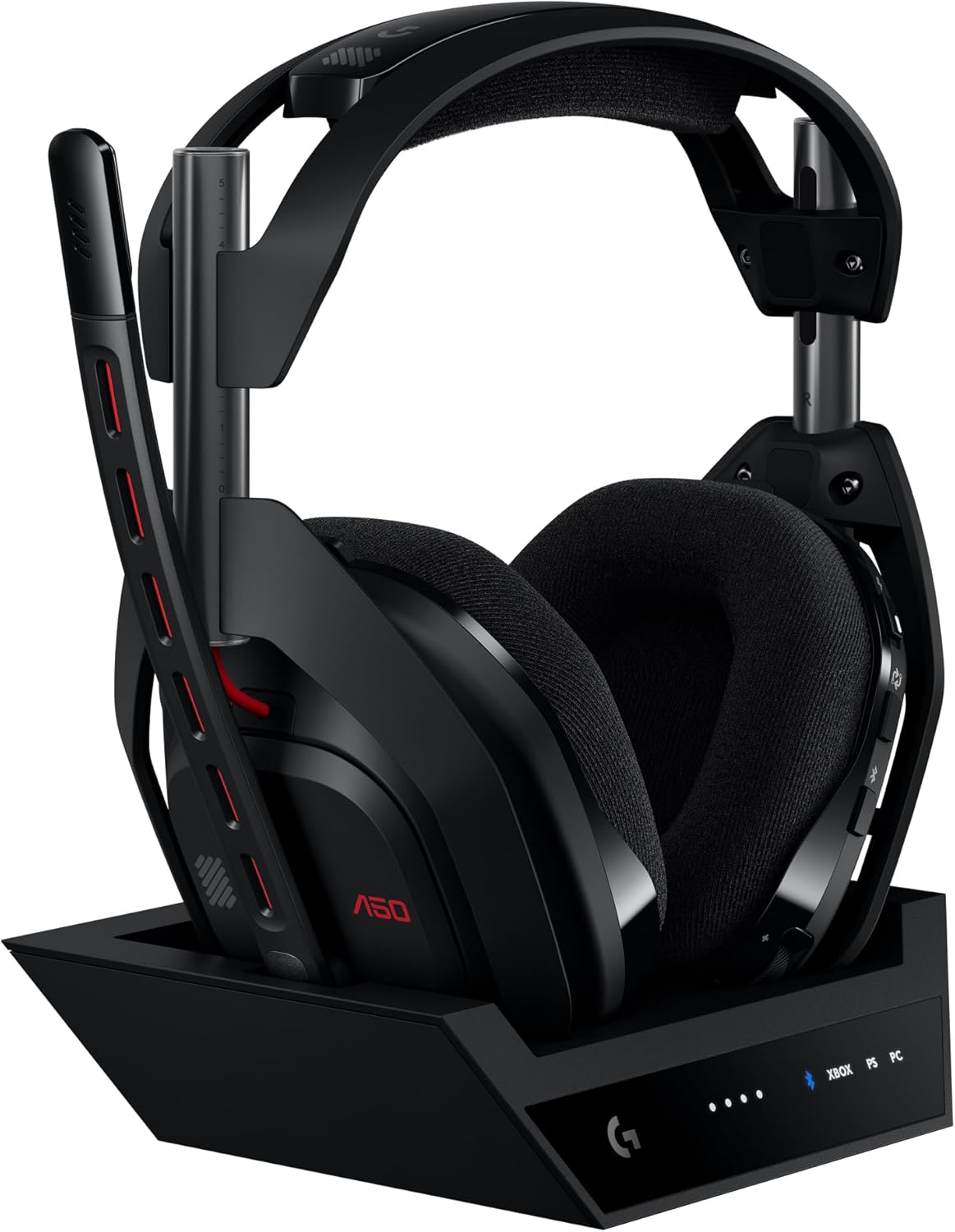 Logitech G Astro A50 LIGHTSPEED, casque de jeu sans fil + station d'accueil (Gen 5), PRO-G GRAPHENE, commutateur 3 systèmes, USB-C vers Xbox, PS5, PC, Nintendo Switch, Switch 2, Bluetooth - Noir – Image 2