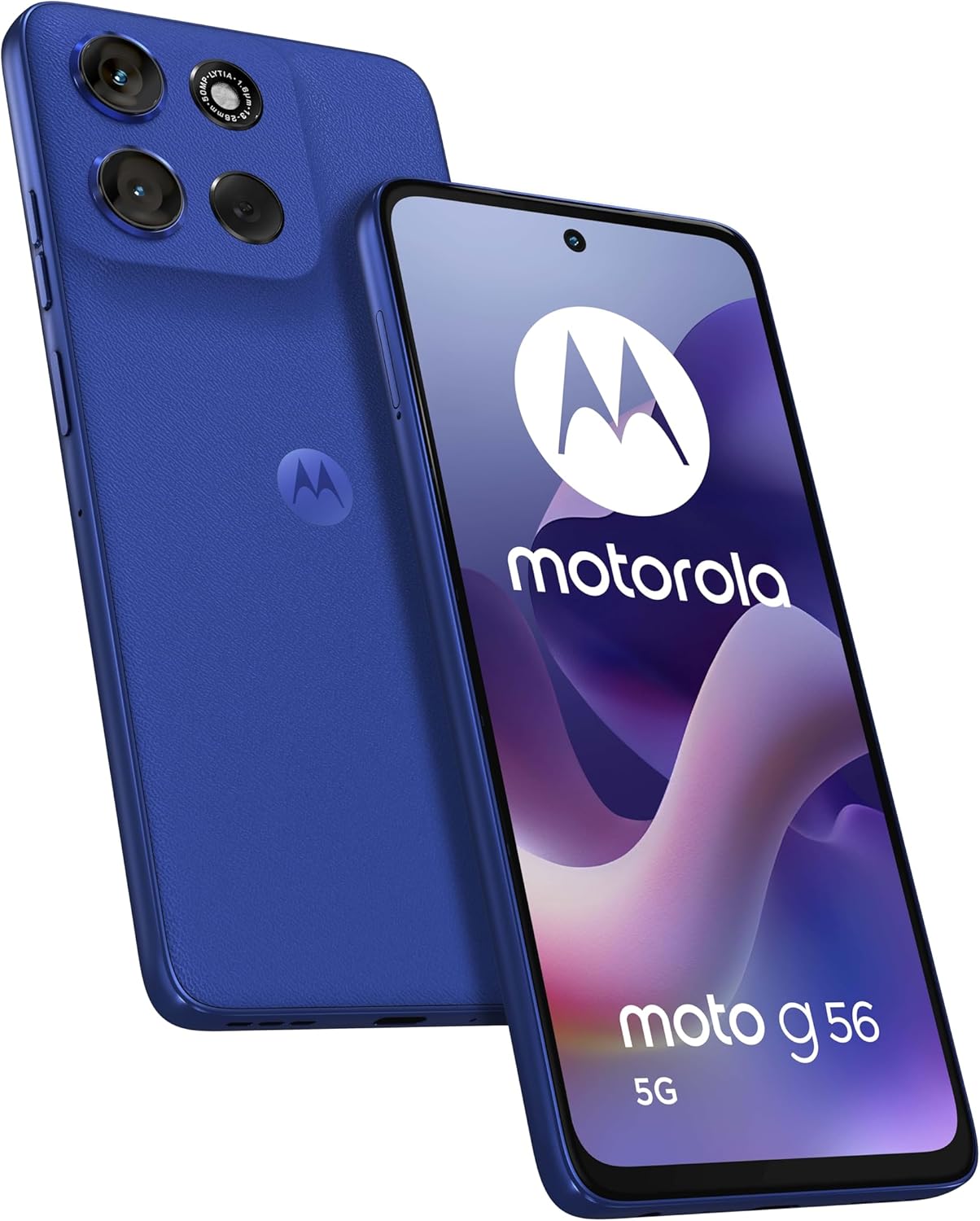 Motorola Moto G56 5G 8/256 Go, appareil photo 50 MP + capteur anti-scintillement, écran 6,72" FHD+ 120 Hz, batterie 5 200 mAh, MediaTek Dimensity 7060, Android 15, Pantone Dazzling Blue – Image 2