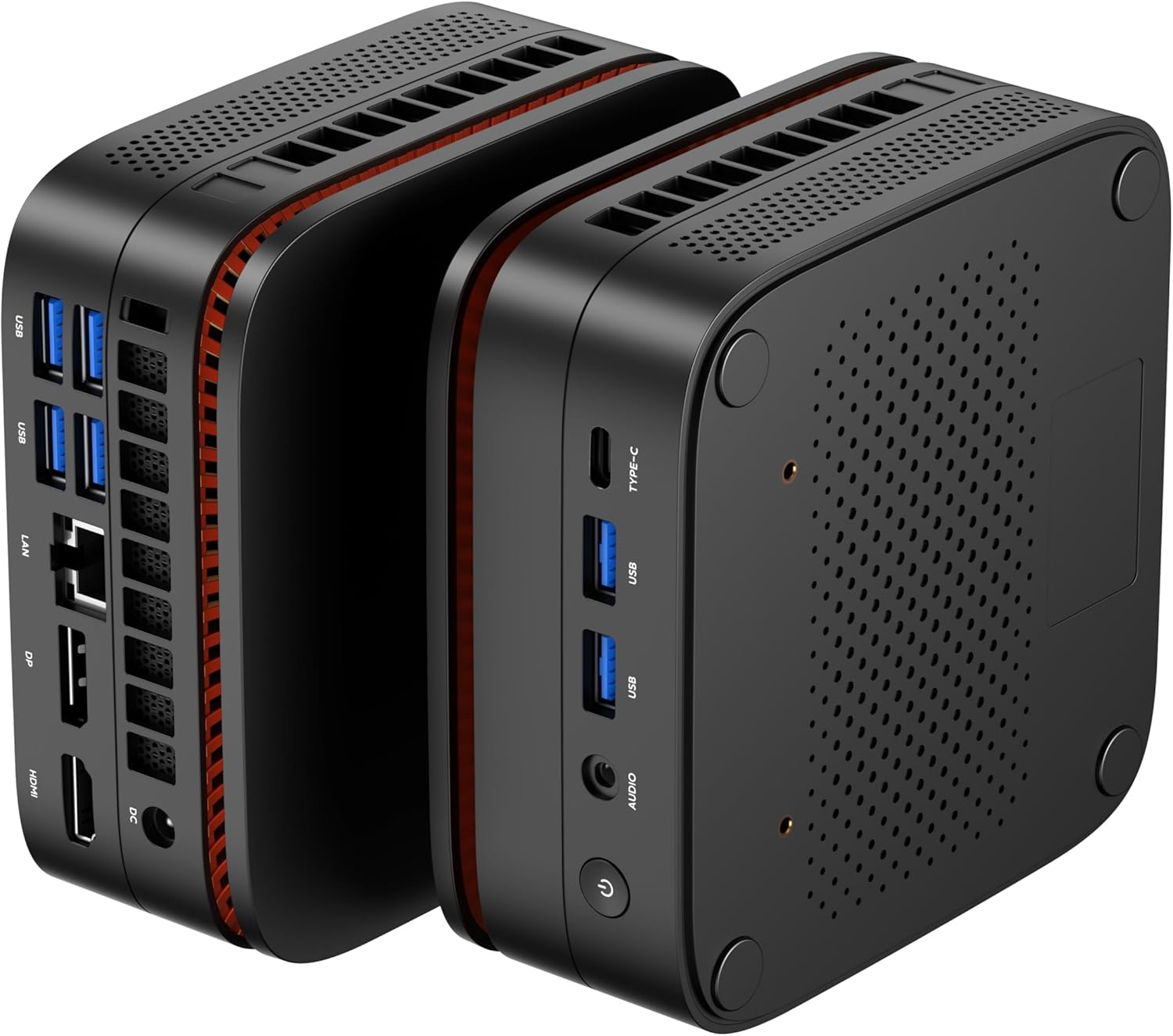 NiPoGi Pinova P1 Mini PC AMD Ryzen 3250U W11 Pro (2C/4T, Max 3,5 GHz, mieux que 3200U/N100) 8 Go de RAM DDR4 + 256 Go SSD, triple écran 4K (HDMI 2.0 + Type-C + DP1.4) WiFi5/BT4.2/LAN, ordinateur de bureau – Image 2