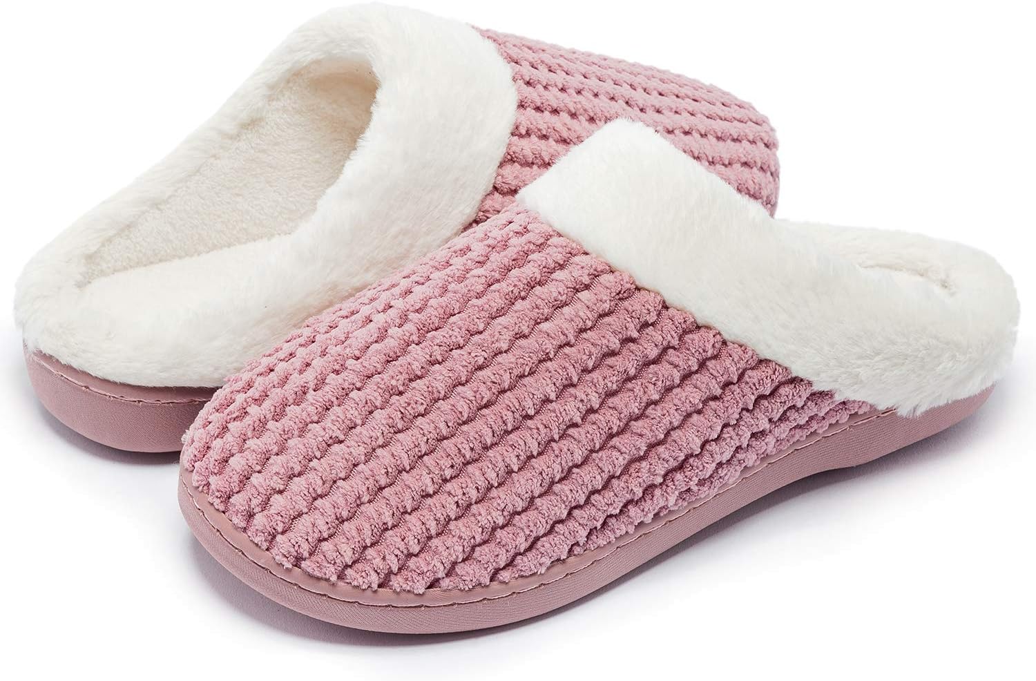 Pantoufles d'hiver chaudes et confortables pour femme, pantoufles en peluche à mémoire de forme, chaussures d'intérieur antidérapantes – Image 2