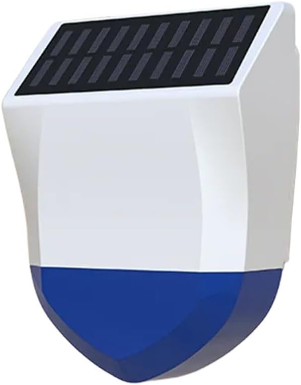 Pour Tuya et Outdoor Smart Alarm Solar Powered ABS imperméable Sunproof Sound and Light Security Device Compact 20x15x6.6cm Blanc pour Smart Home Integration – Image 2