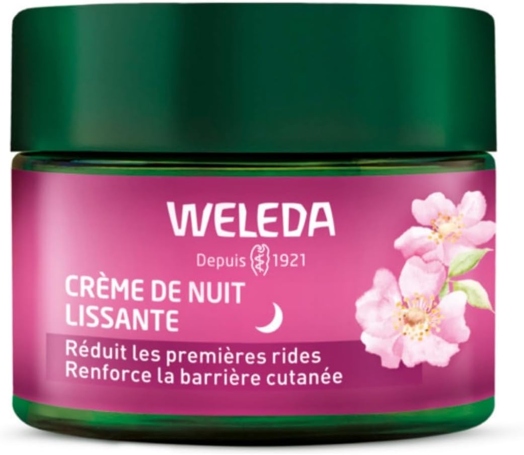 WELEDA – Crème de Nuit Lissante Rose Musquée & Thé Blanc – Nourrit, Régénère et Réduit les premières rides – Soin Visage Anti-Âge Naturel pour Peaux Normales à Sèches – Certifié NATRUE – 40 ml – Image 2