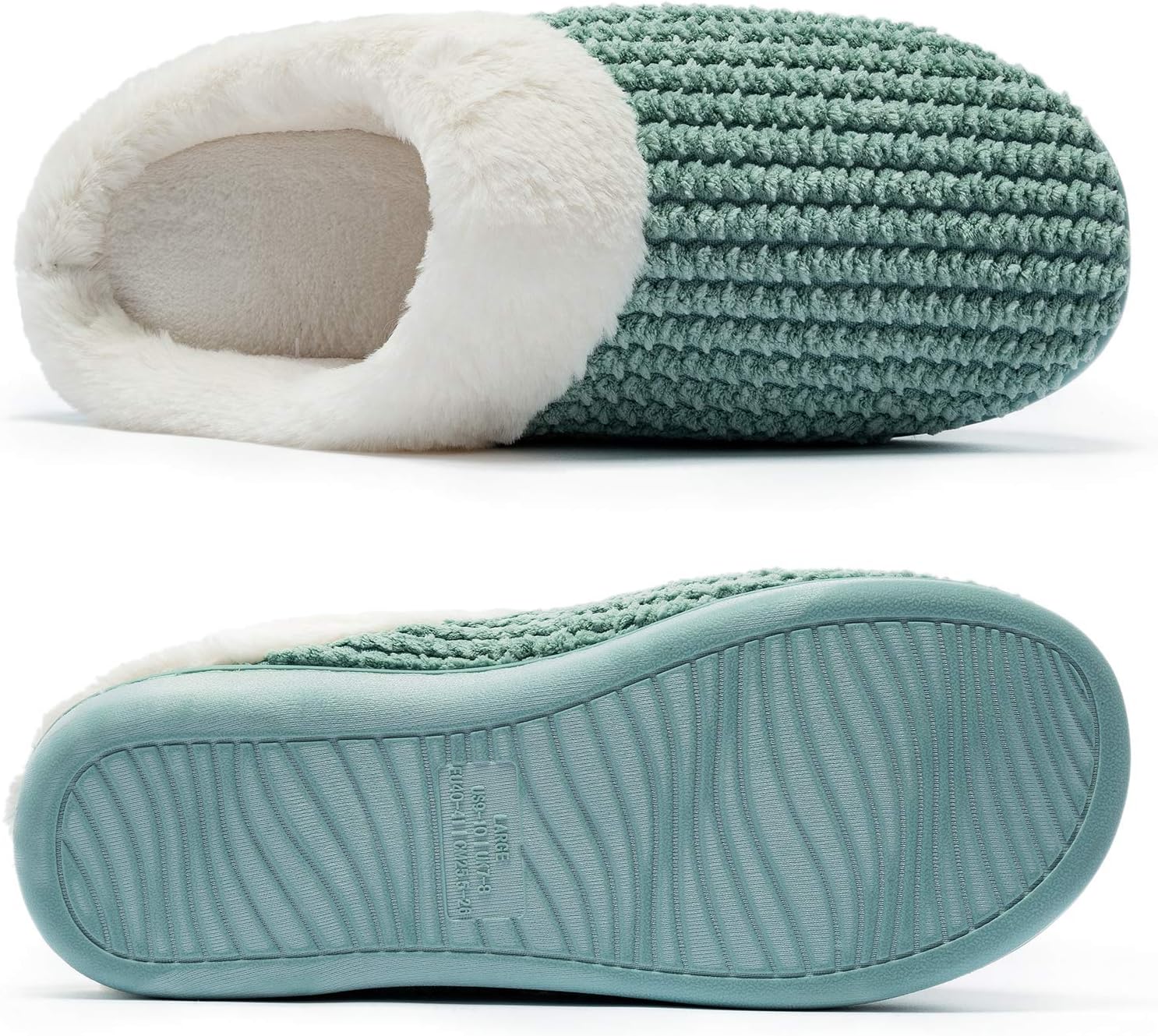 Pantoufles d'hiver chaudes et confortables pour femme, pantoufles en peluche à mémoire de forme, chaussures d'intérieur antidérapantes – Image 6