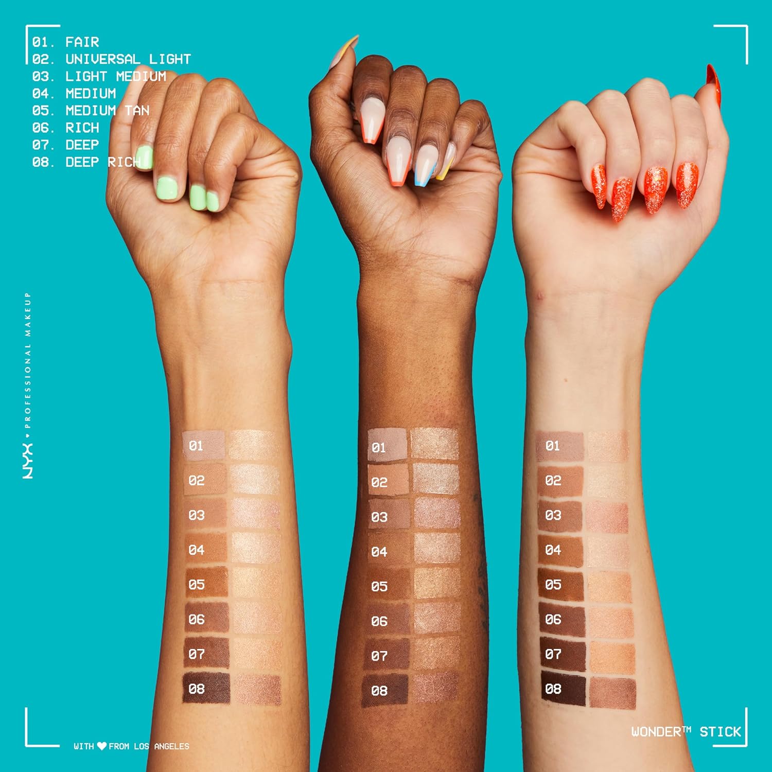 NYX Professional Makeup Highlight & Contour Stick, double pointe, définition et brillance, formule modulaire et végétalienne, Wonder Stick, teinte : Fair (01) – Image 7