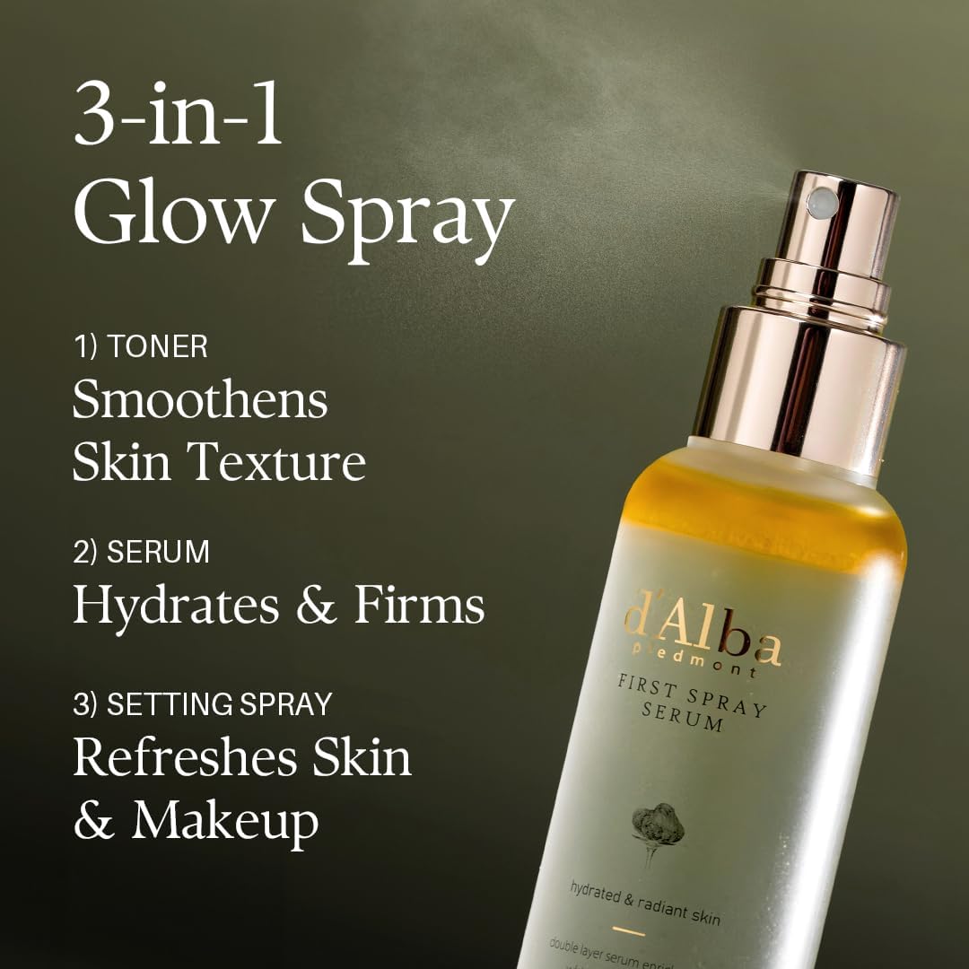 (2 pièces) Alba First Spray Serum Serum Spray à la truffe blanche italienne, soin végétalien, brume hydratante pour une peau éclatante, sérum éclat, soin tout-en-un (200 ml) – Image 6
