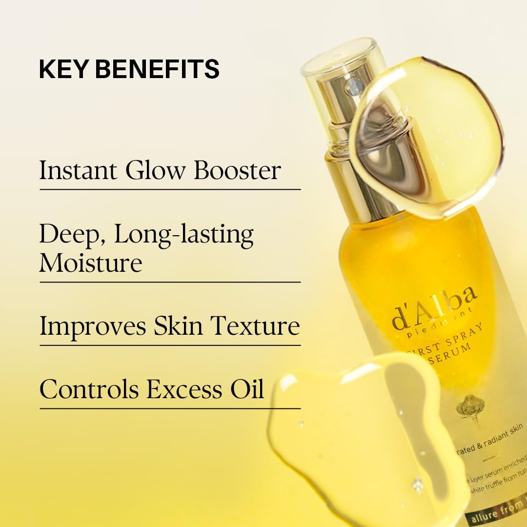 (2 pièces) Alba First Spray Serum Serum Spray à la truffe blanche italienne, soin végétalien, brume hydratante pour une peau éclatante, sérum éclat, soin tout-en-un (200 ml) – Image 7