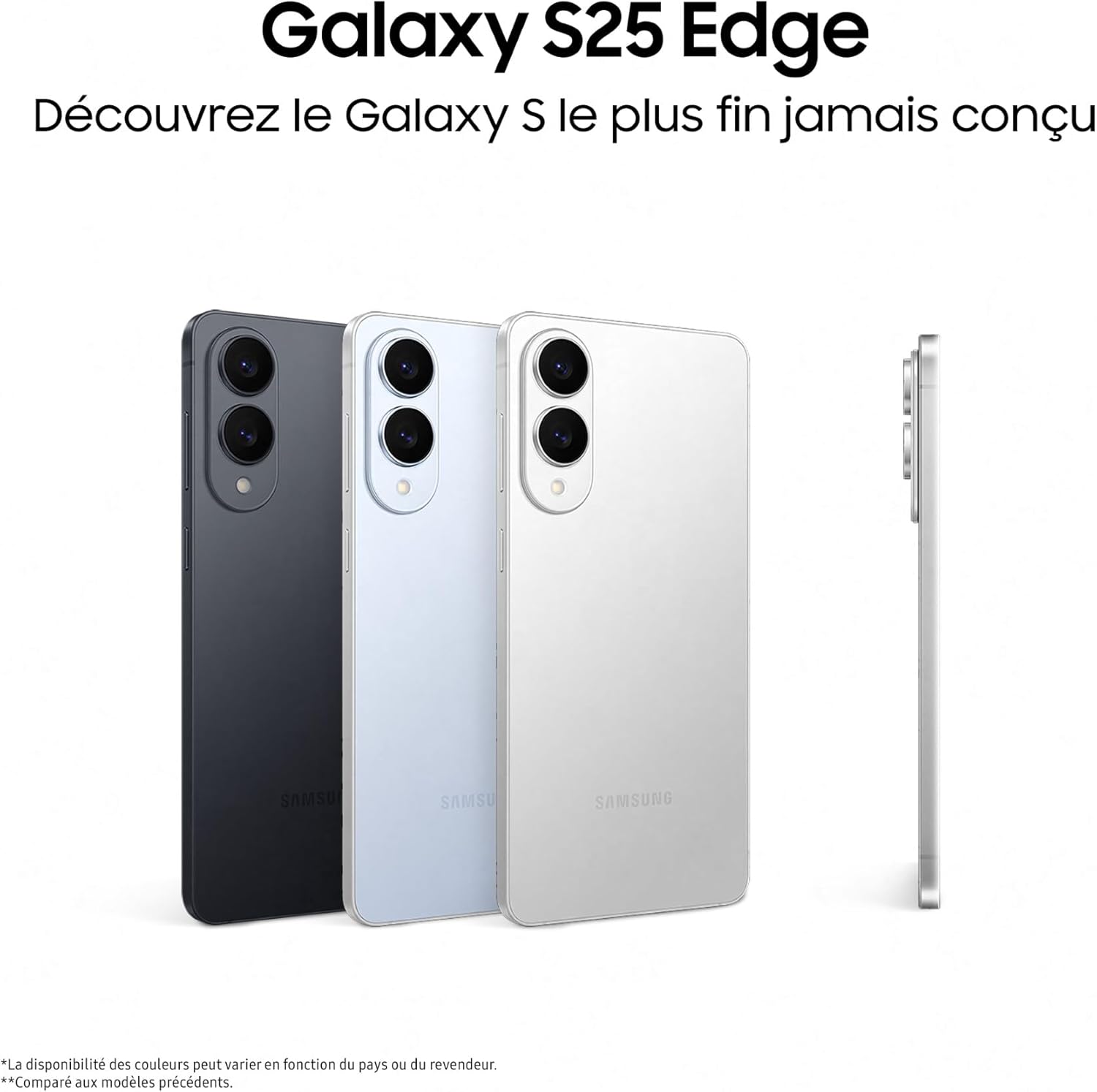 Samsung Galaxy S25 Edge, Smartphone Android 5G avec Galaxy AI, 512 Go, Chargeur Secteur Rapide 25W Inclus, Smartphone Débloqué, Noir Titane Absolu, Version FR – Image 4