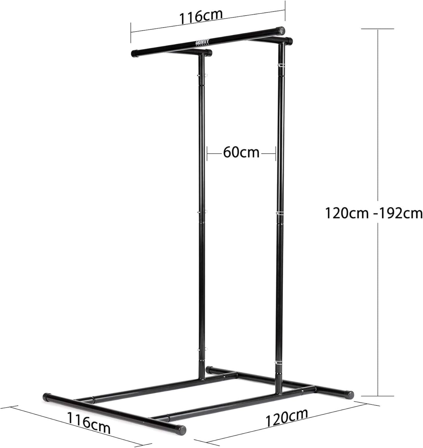 Gravity Fitness Barre de traction portable – Station de trempage réglable – Barre autoportante pour entraînement de calisthénie, musculation à domicile, poids corporel, gymnastique et fitness – Image 8