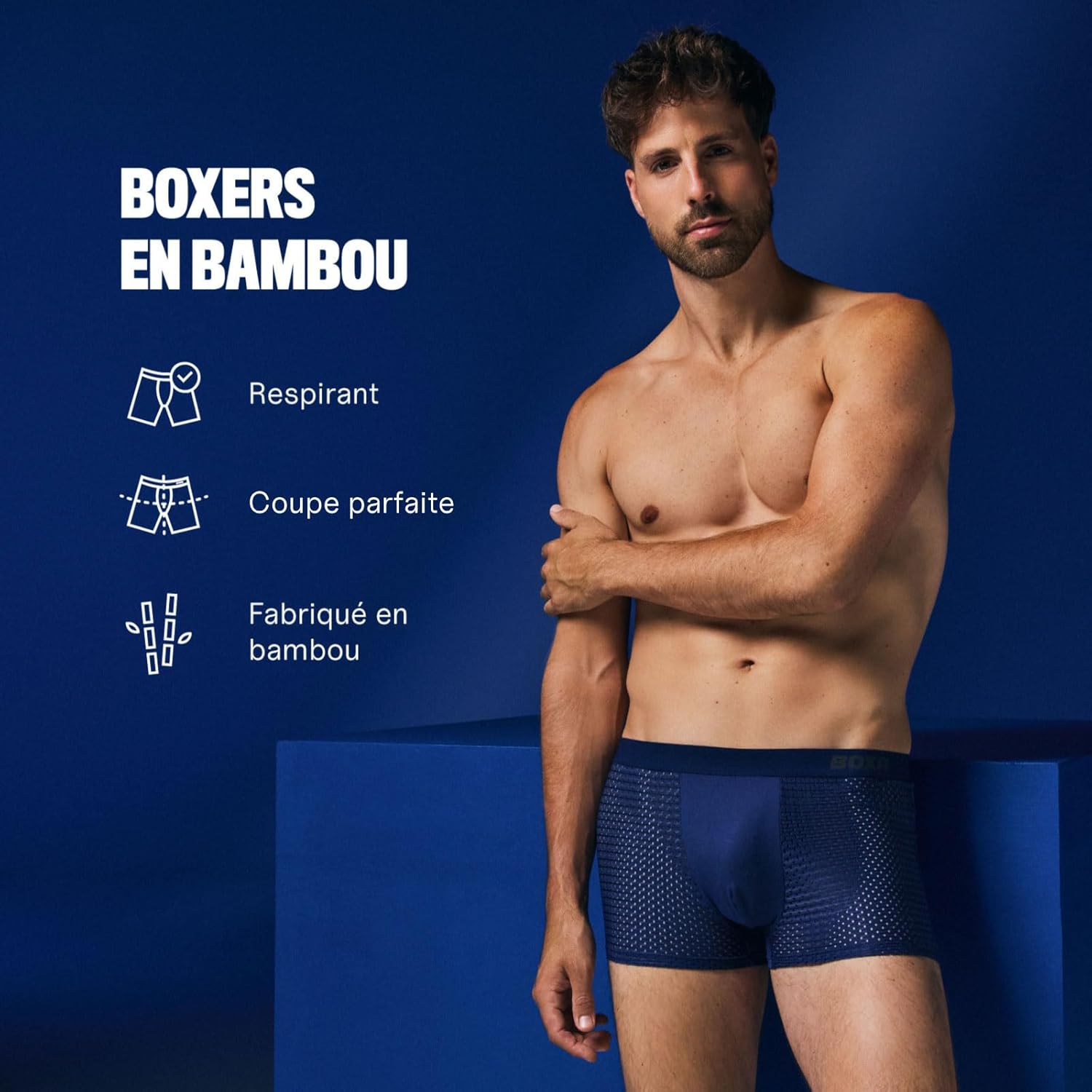 BOXR Sous-vêtements Boxer en bambou, lot de 8 – Doux comme de la soie, respirant et respectueux de l'environnement, confortable pour l'environnement (S-3XL) – Image 3