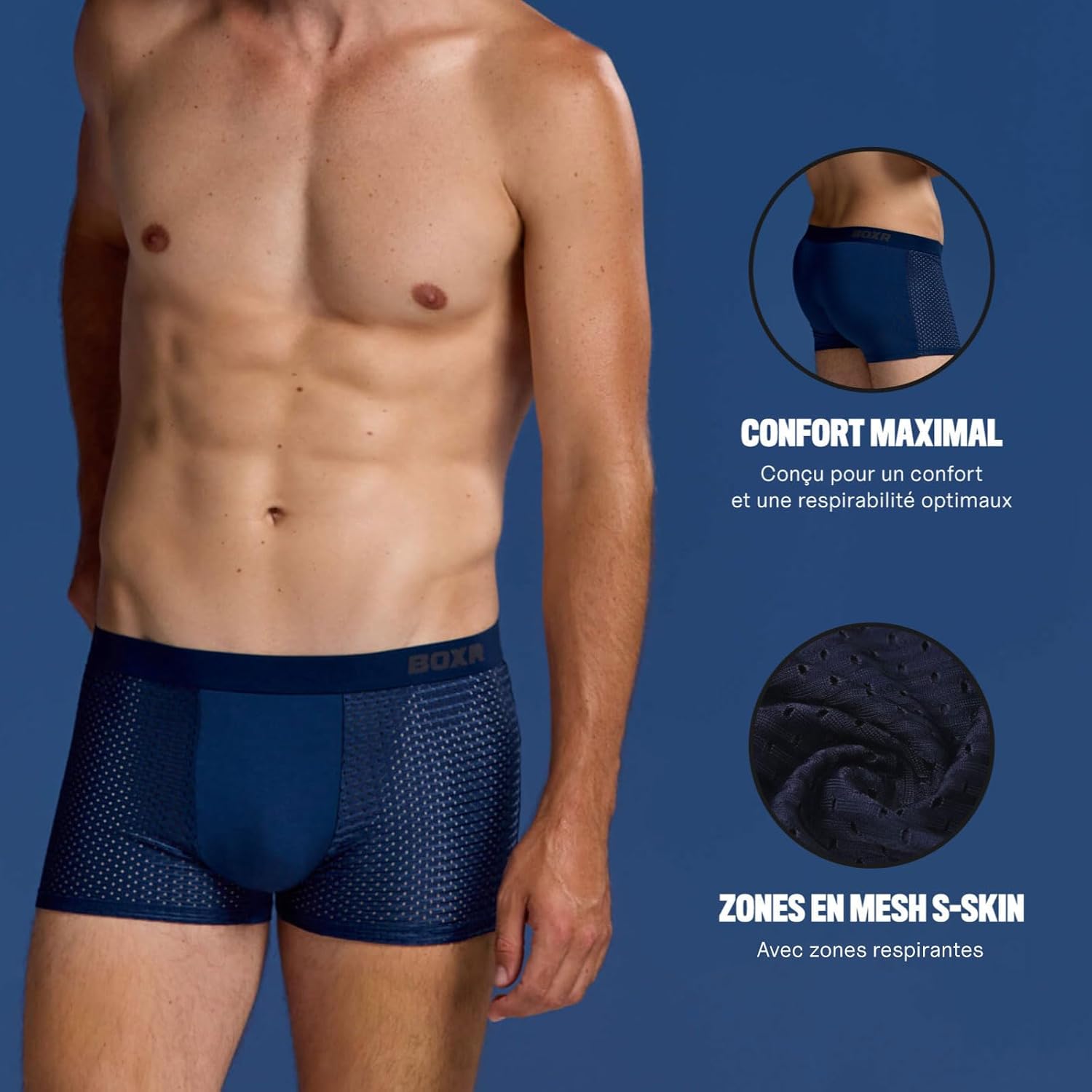 BOXR Sous-vêtements Boxer en bambou, lot de 8 – Doux comme de la soie, respirant et respectueux de l'environnement, confortable pour l'environnement (S-3XL) – Image 4