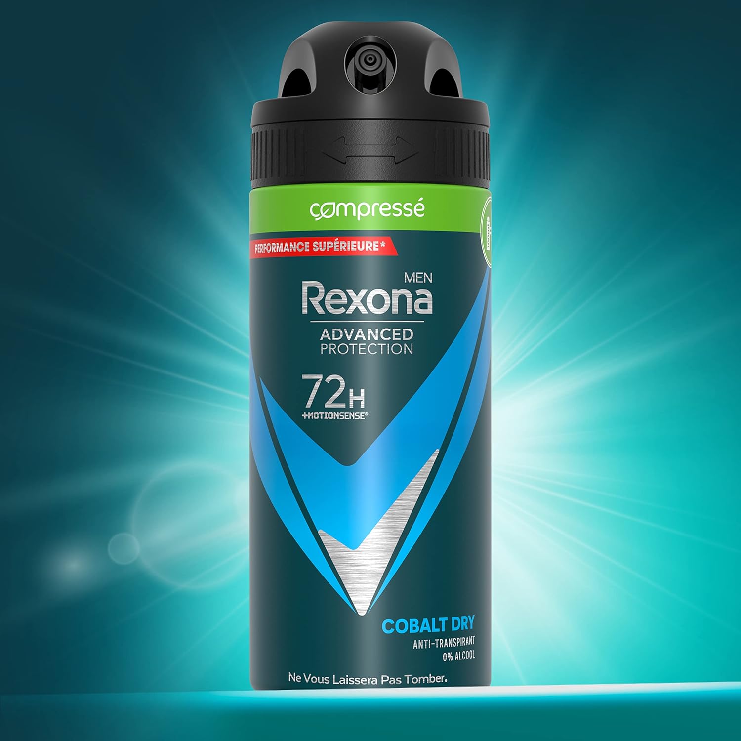 REXONA Men Déodorant Sec Cobalt - Spray Anti-Transpirant Comprimé - Parfum Frais et Longue Durée - Protection 72h (Pack de 6 x 100 ml) – Image 8