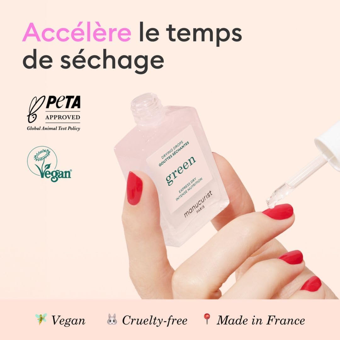 Manucurist - Séchage rapide du vernis à ongles - Temps de séchage réduit de moitié - Soin du vernis à ongles - Nourrit le contour des ongles et des cuticules, Céramides d'argan - Vegan – Image 3
