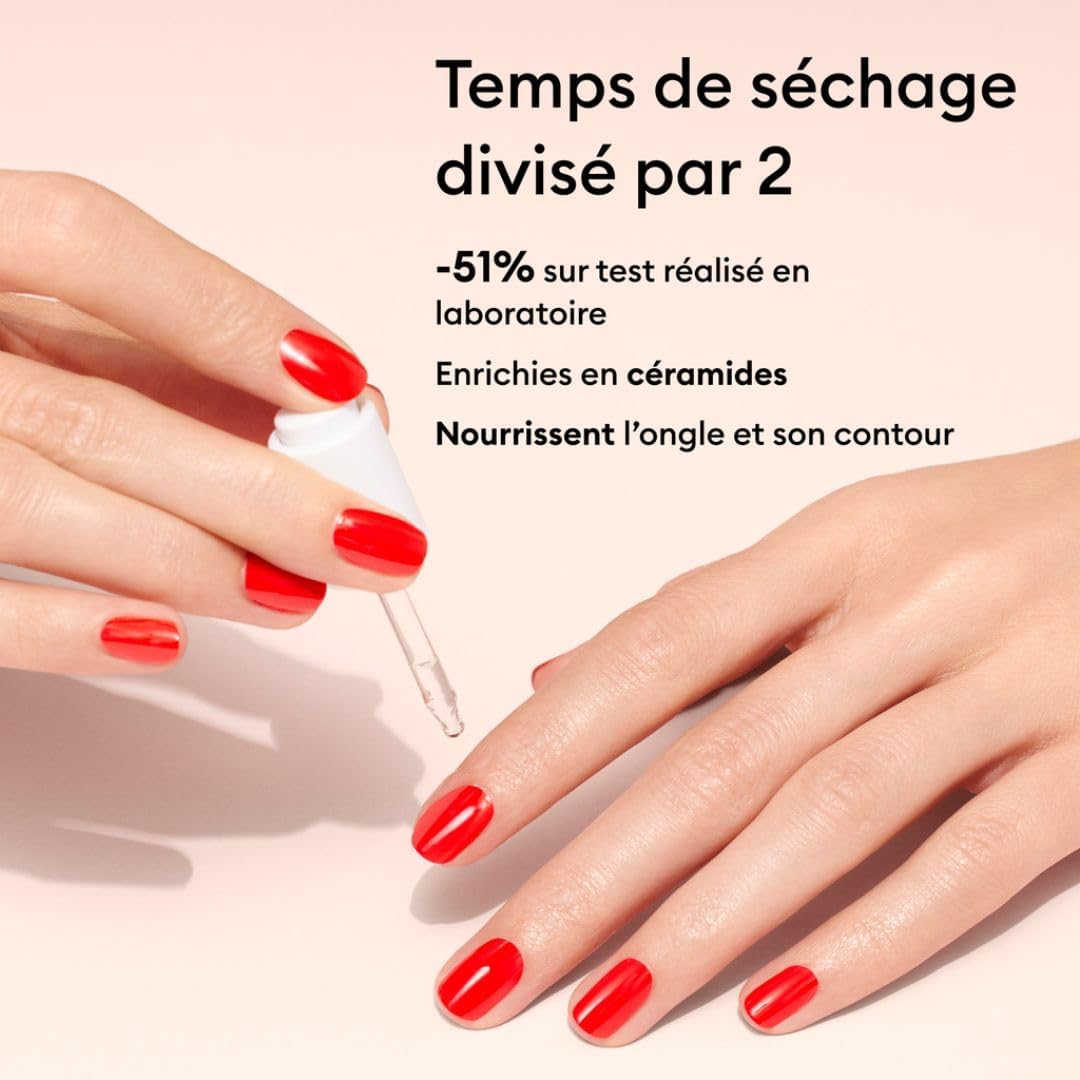 Manucurist - Séchage rapide du vernis à ongles - Temps de séchage réduit de moitié - Soin du vernis à ongles - Nourrit le contour des ongles et des cuticules, Céramides d'argan - Vegan – Image 4