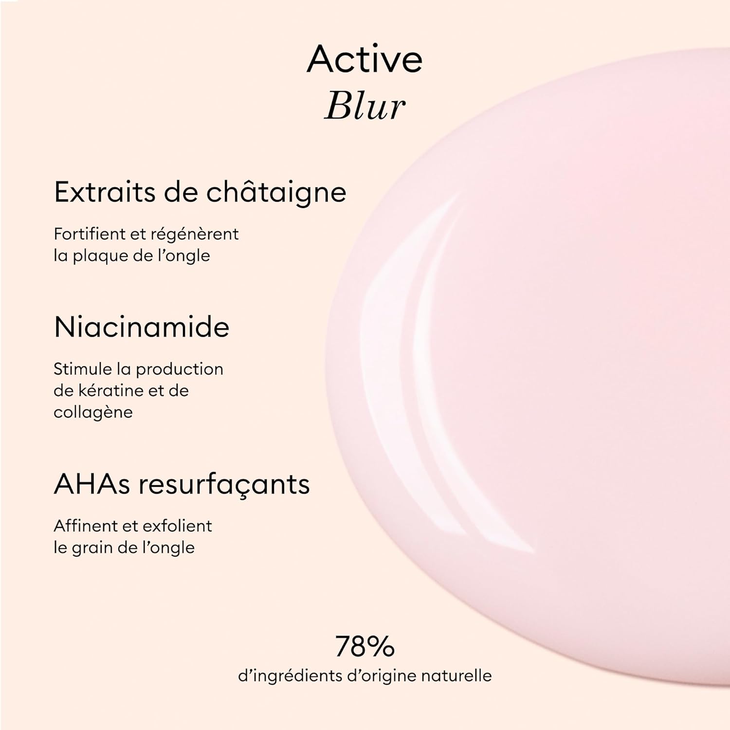 Manucurist - Vernis à Ongles Bio-Sourcé Active Blur Blur (Rose Poudré Mat) - Vernis Perfecteur Durcissant, Effet Velours Rose Mat, Soin des Ongles Fortifiant & Lissant – Image 3