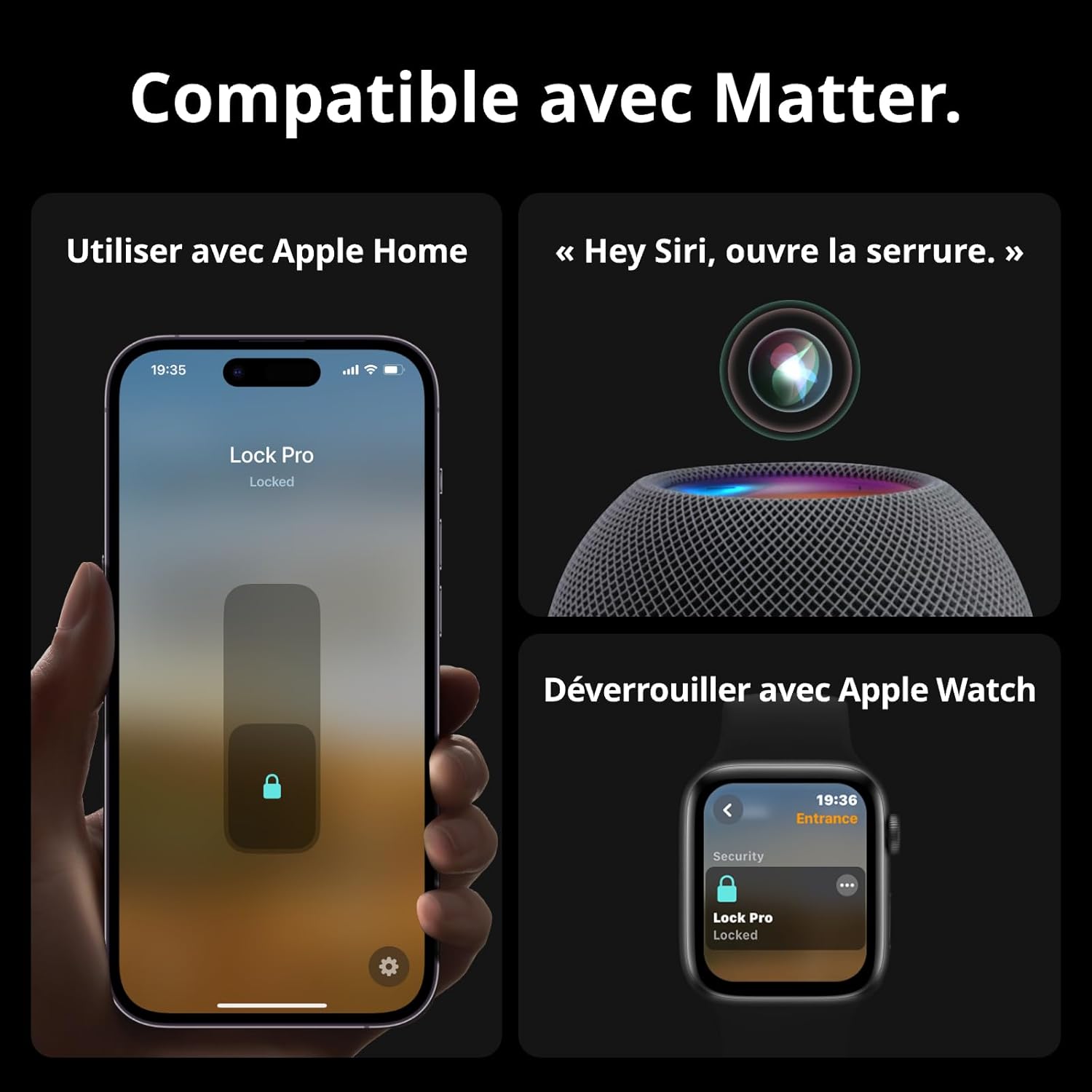 SwitchBot Lock Pro WiFi avec clavier tactile, serrure électronique Bluetooth, étanche IP65, s'adapte à votre cylindre existant, compatible avec Matter, Alexa et Google – Image 5