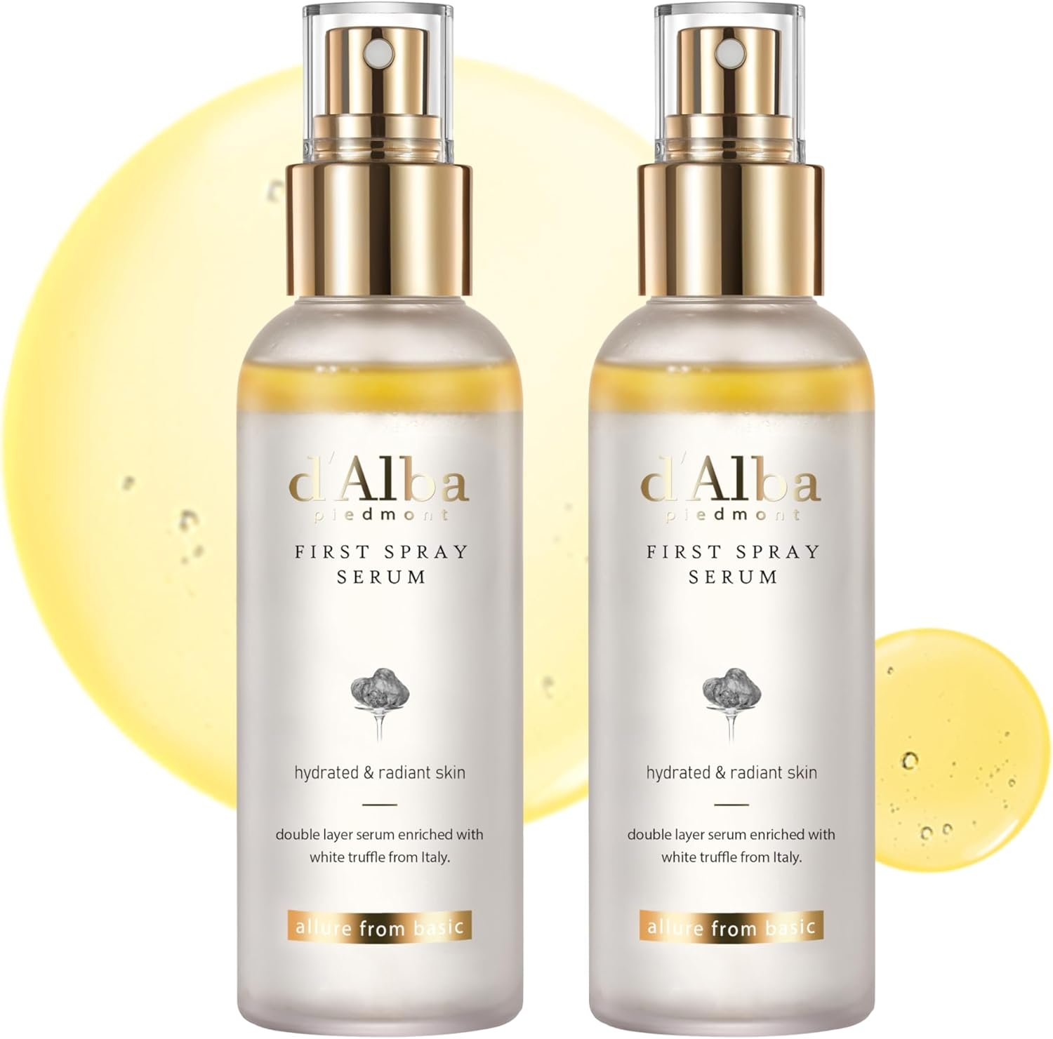 (2 pièces) Alba First Spray Serum Serum Spray à la truffe blanche italienne, soin végétalien, brume hydratante pour une peau éclatante, sérum éclat, soin tout-en-un (200 ml) – Image 2