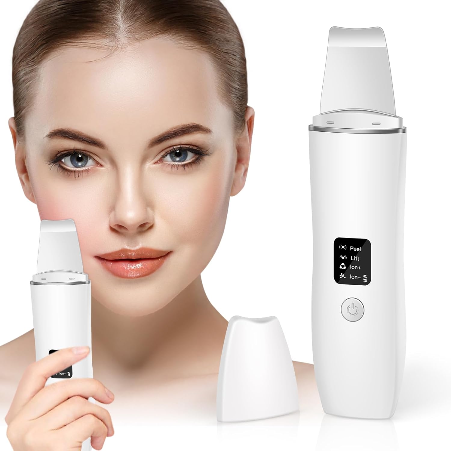 ACWOO Purificateur de Peau, Nettoyant Ultrasonique pour la Peau avec 4 Modes, Épurateur Facial Ultrasonique, Appareil de Nettoyage des Points Noirs, Massage Facial Ultrasonique de Peeling par Vibration – Image 2
