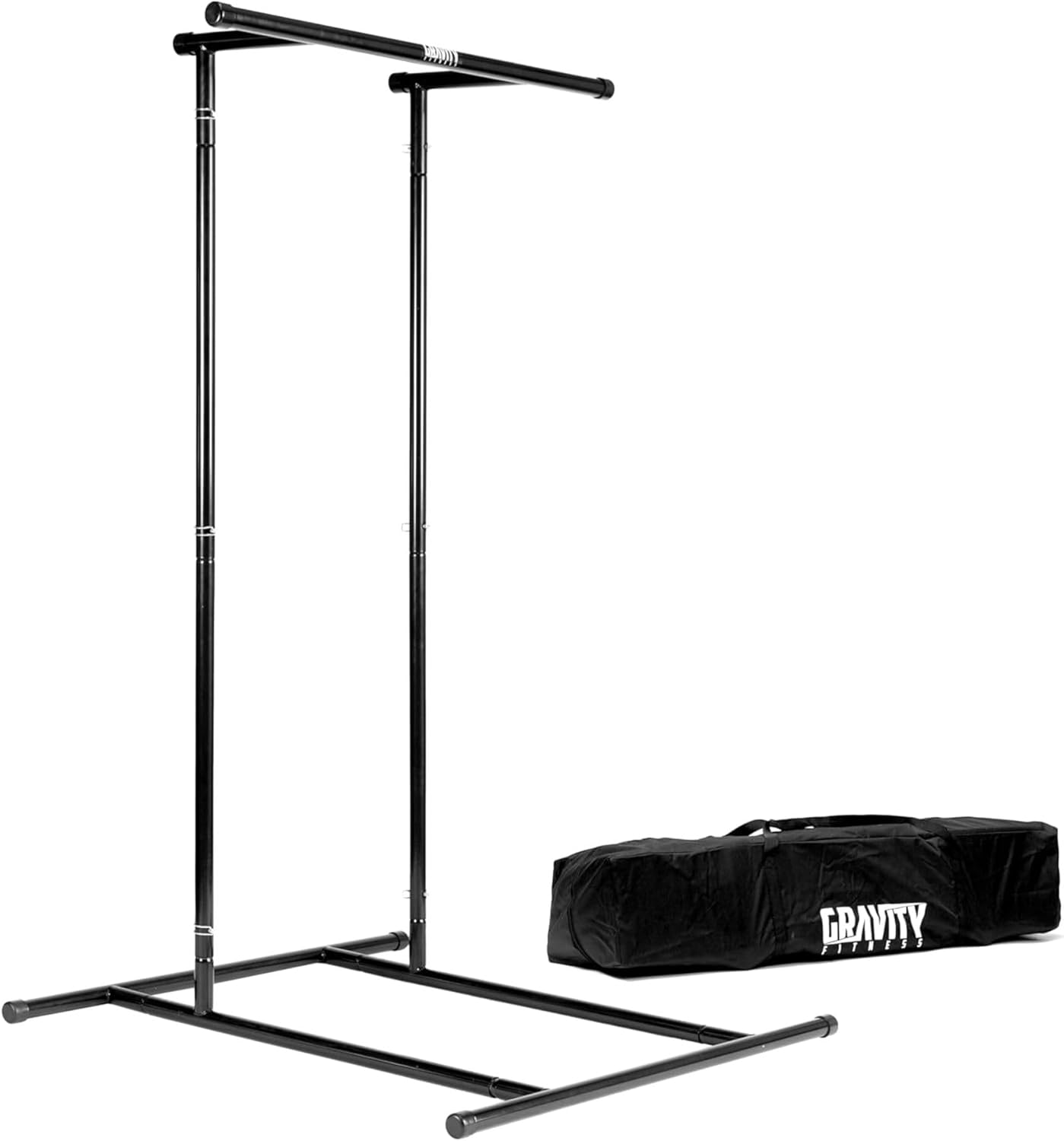 Gravity Fitness Barre de traction portable – Station de trempage réglable – Barre autoportante pour entraînement de calisthénie, musculation à domicile, poids corporel, gymnastique et fitness – Image 2