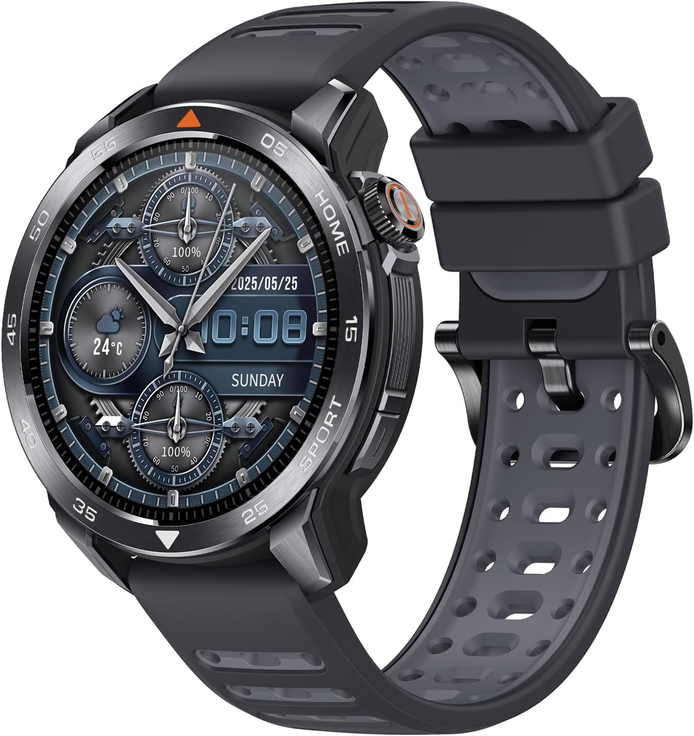Mibro GS Pro2 Montre intelligente de sport AMOLED pour homme 1,43 pouces avec GPS pour course/randonnée, spécialisée dans le style Padel, 150 modes sportifs, appels Bluetooth, autonomie de 20 J (gris foncé) – Image 2