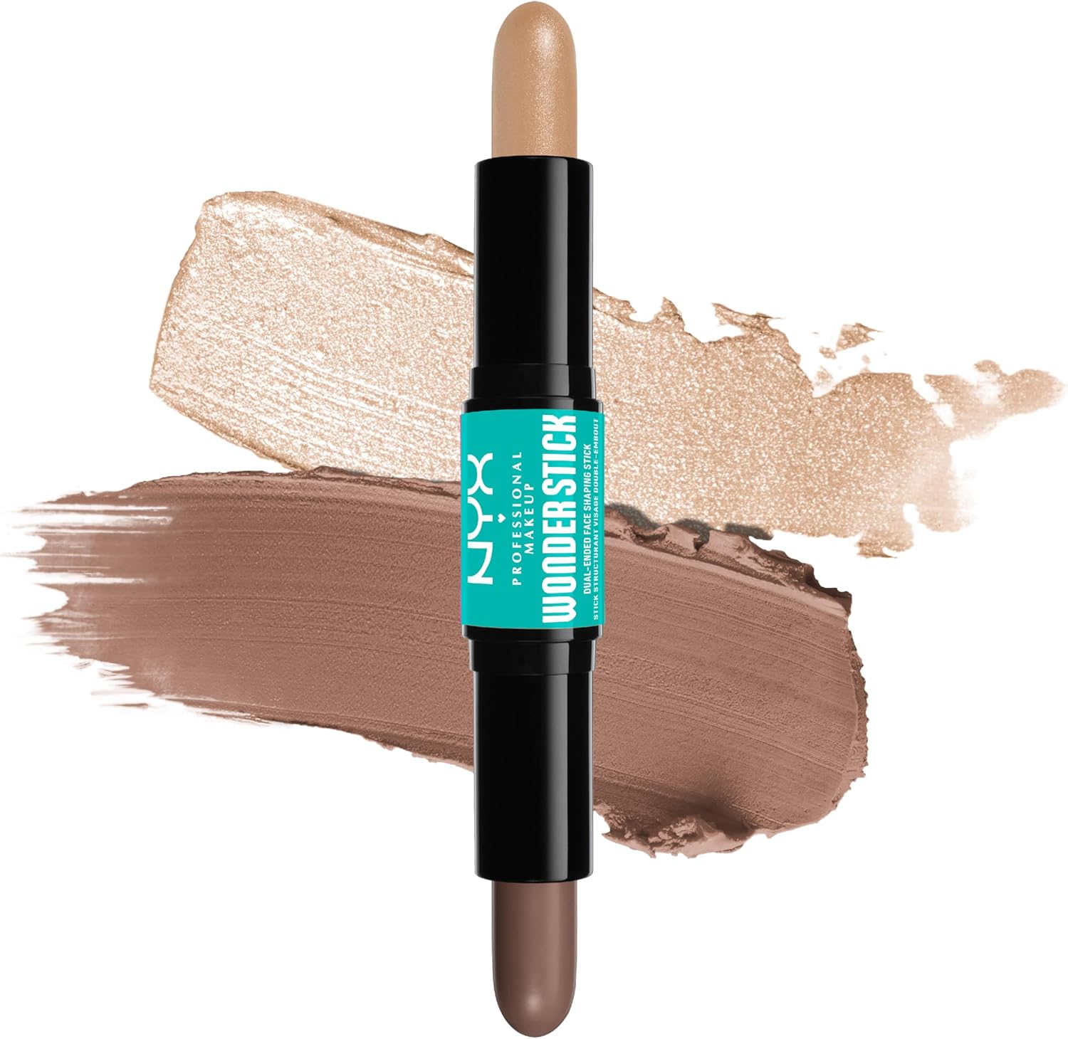 NYX Professional Makeup Highlight & Contour Stick, double pointe, définition et brillance, formule modulaire et végétalienne, Wonder Stick, teinte : Fair (01) – Image 2