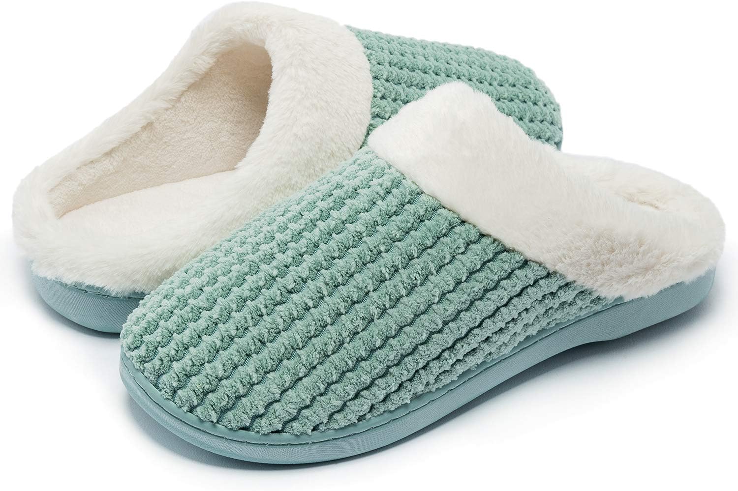 Pantoufles d'hiver chaudes et confortables pour femme, pantoufles en peluche à mémoire de forme, chaussures d'intérieur antidérapantes – Image 2