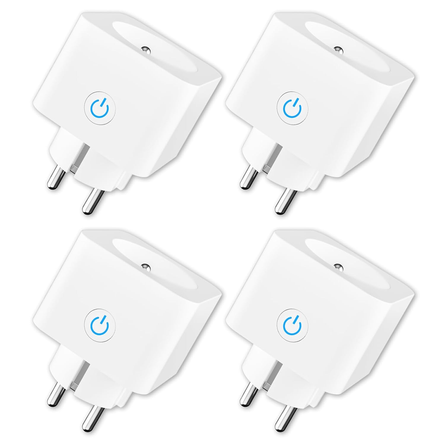 Prise connectée Alexa WiFi (FR) 16A Tracker de consommation d'énergie Type E ANTELA Prise intelligente compatible avec Google Home, application Smart Life, minuterie, 4 pièces – Image 2