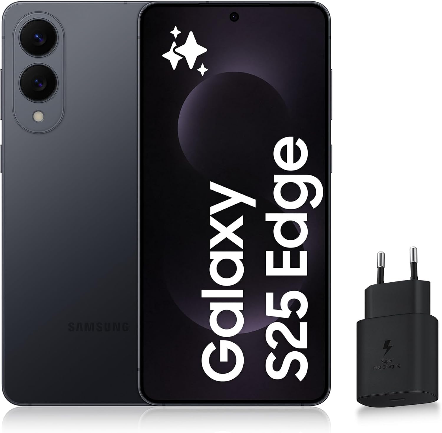 Samsung Galaxy S25 Edge, Smartphone Android 5G avec Galaxy AI, 512 Go, Chargeur Secteur Rapide 25W Inclus, Smartphone Débloqué, Noir Titane Absolu, Version FR – Image 2
