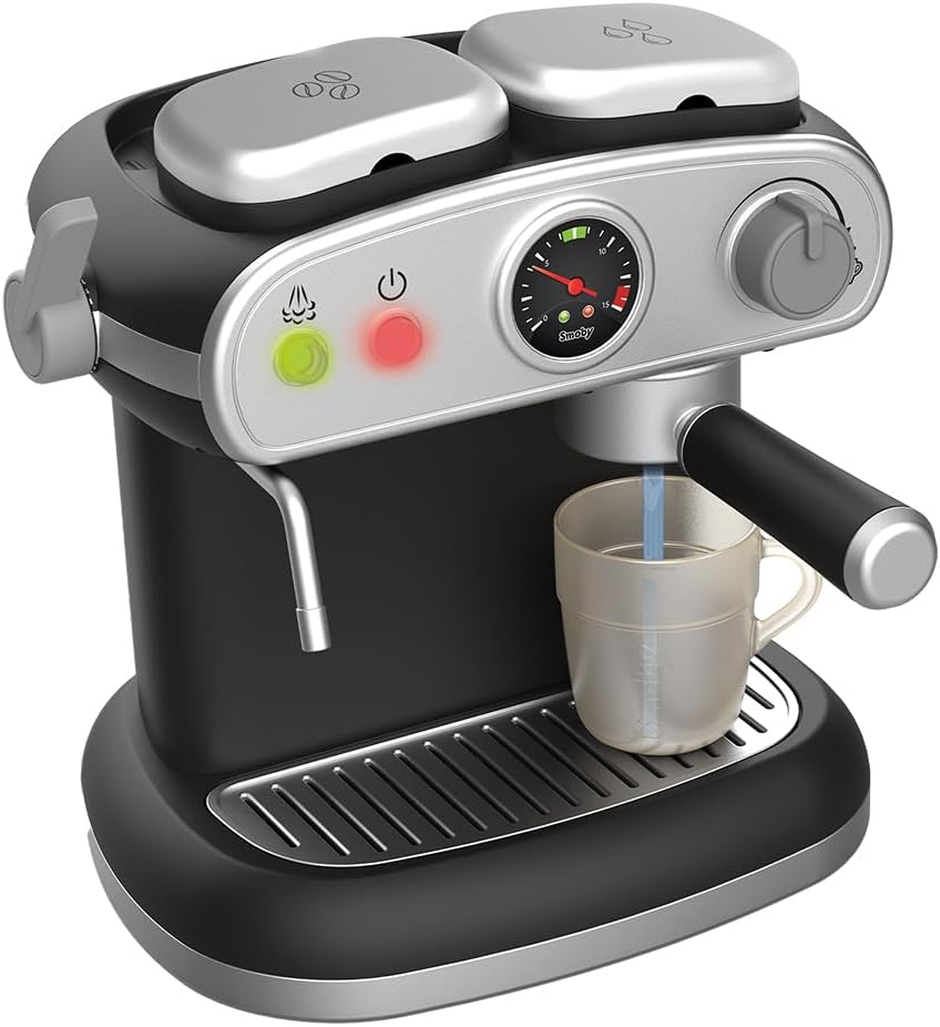 Smoby - Machine à Expresso - Jouet d'Imitation Réaliste - Effets Sonores et Lumineux - 6 Accessoires - Développer la Créativité - Recréer les Gestes du Quotidien – Image 2