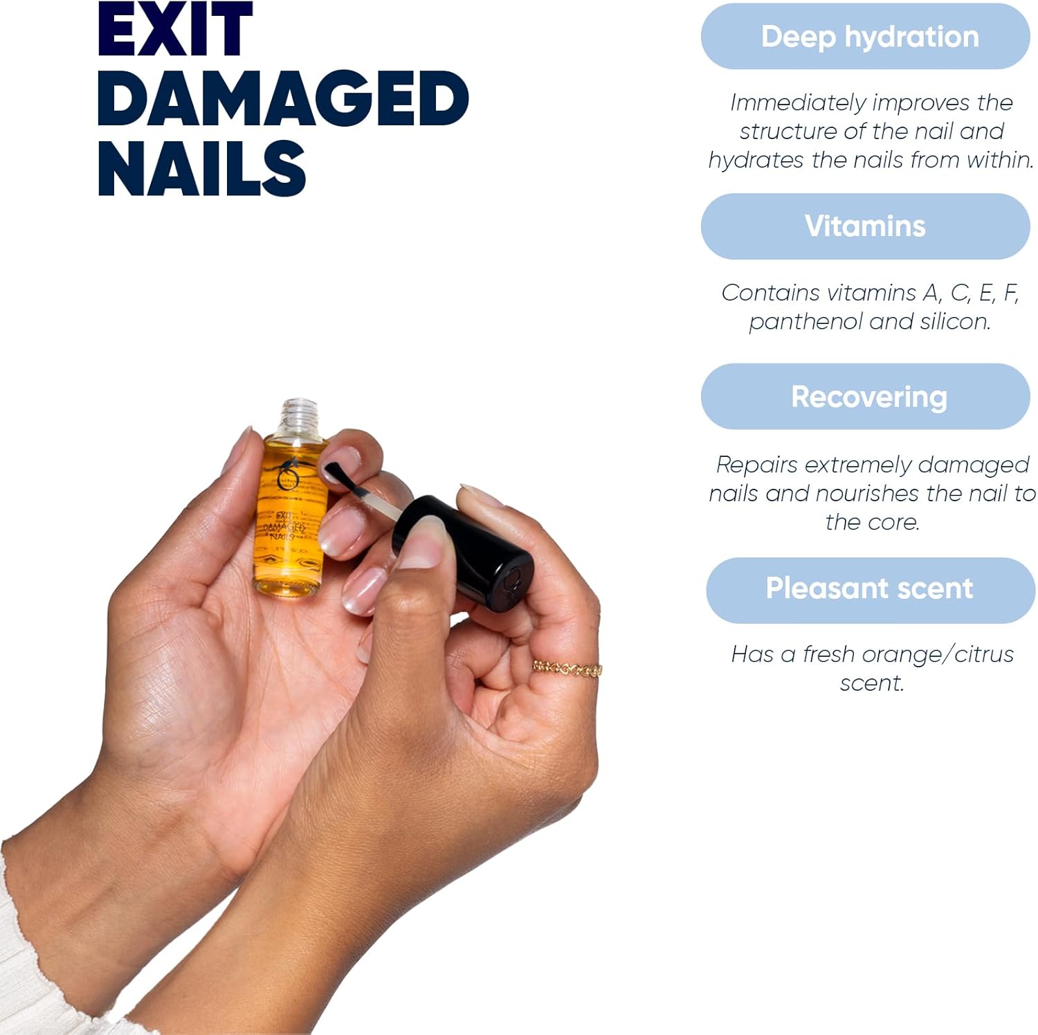Herome SOS Nail Care Combi-Pack – Traitement réparateur pour ongles abîmés et cassants – Colle fortifiante et réparatrice – Résultats visibles en 30 jours – Image 6